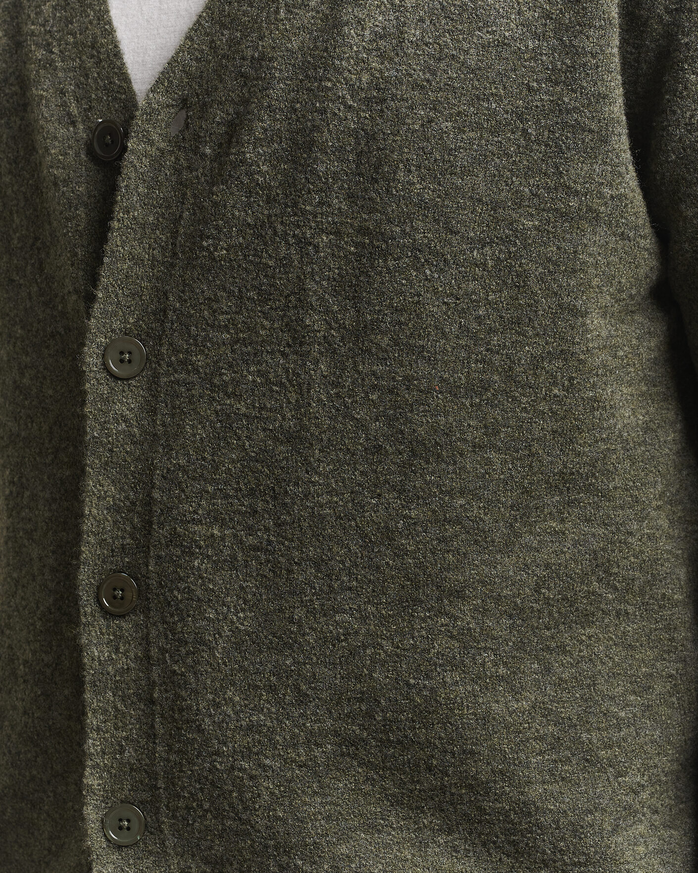 Hombres | Jerséis y prendas de punto | NN07 | Gavin Brushed Wool Knitted Cardigan Dark Army