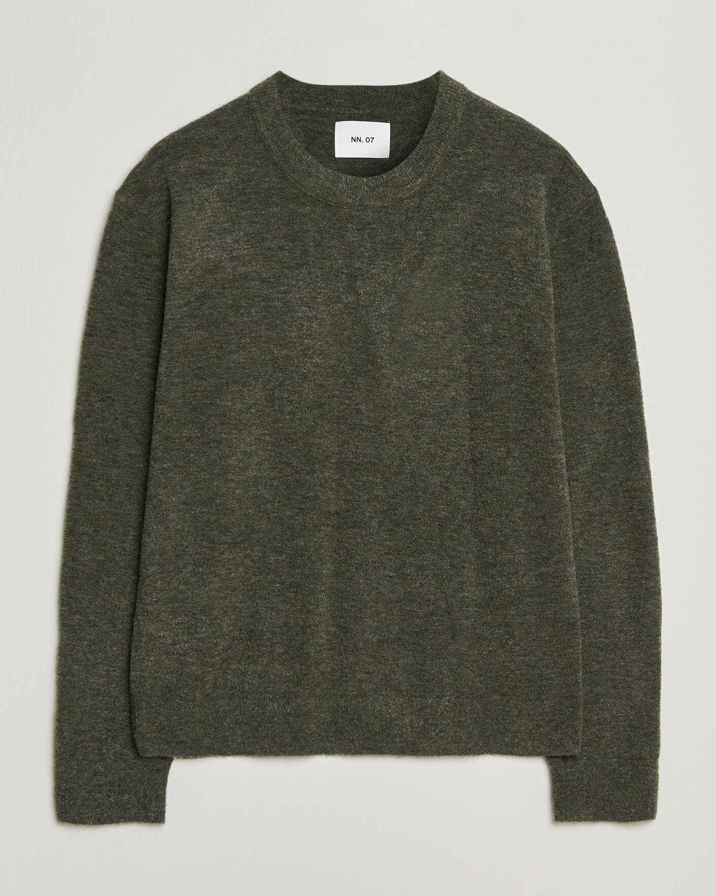 Hombres | Jerséis y prendas de punto | NN07 | Gavin Brushed Wool Knitted Sweater Dark Army