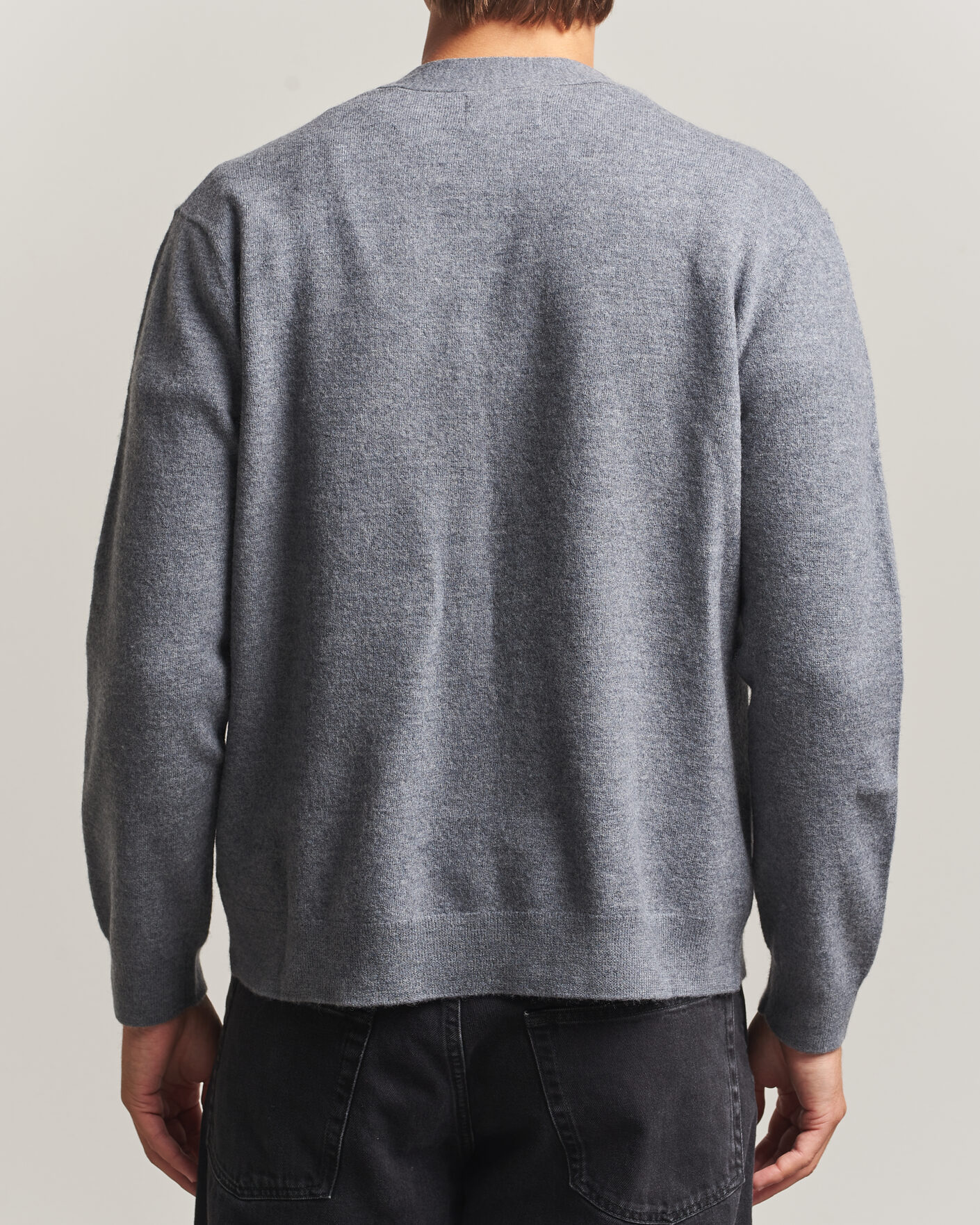 Hombres | Jerséis y prendas de punto | NN07 | Jasper Wool Knitted Cardigan Grey Melange