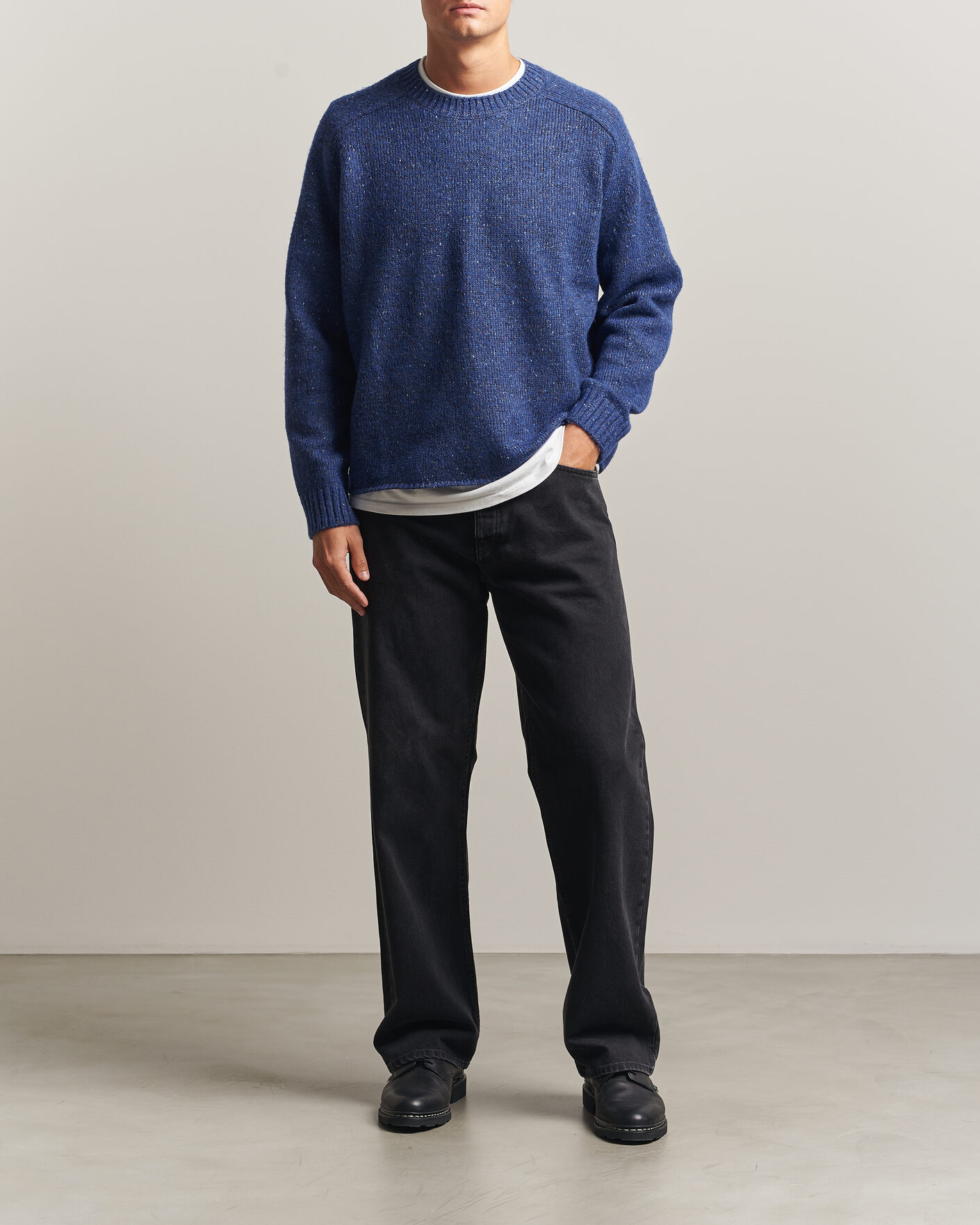 Hombres | Jerséis y prendas de punto | NN07 | Jim Neps Wool Knitted Sweater Blue Ignition