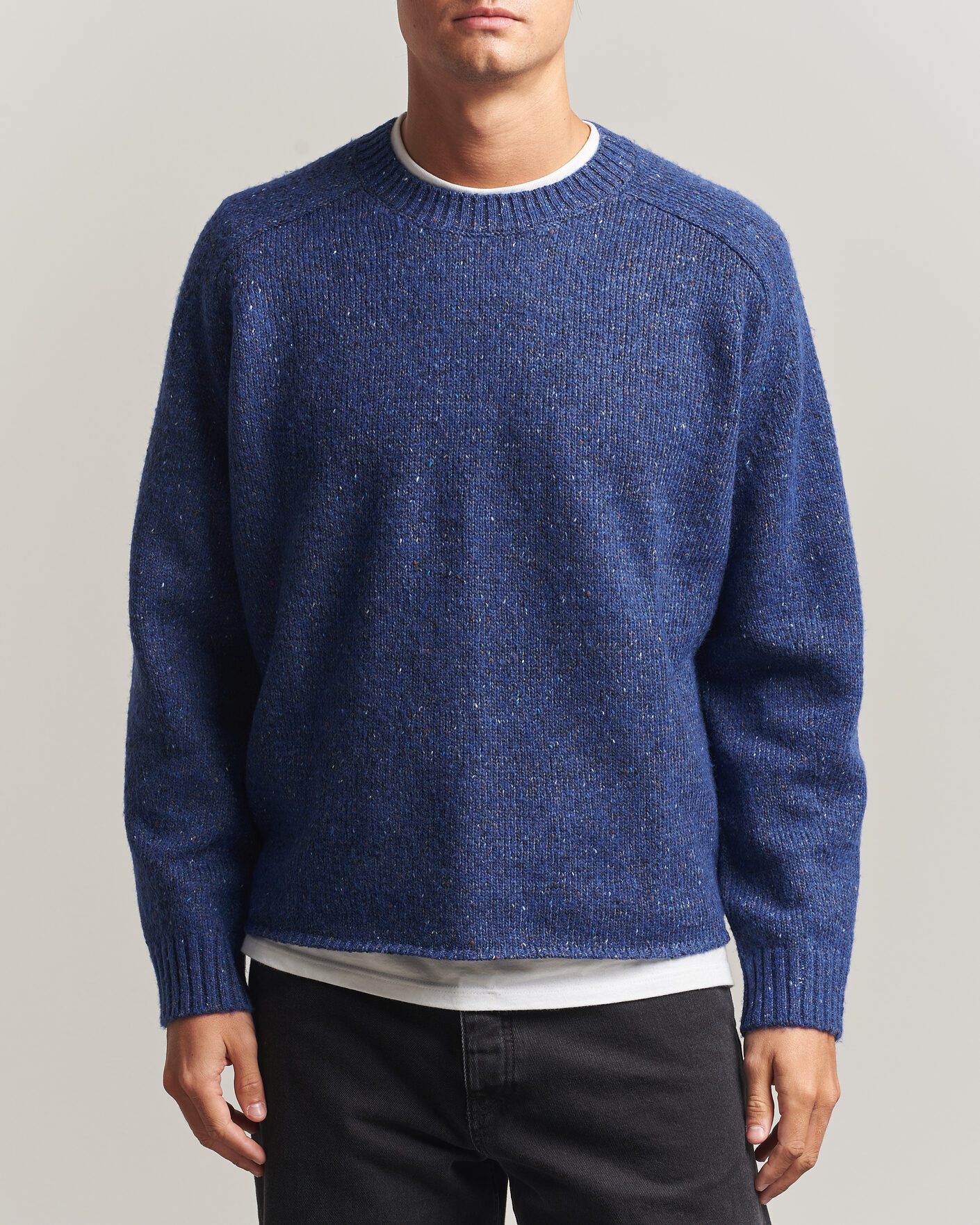 Hombres | Jerséis y prendas de punto | NN07 | Jim Neps Wool Knitted Sweater Blue Ignition