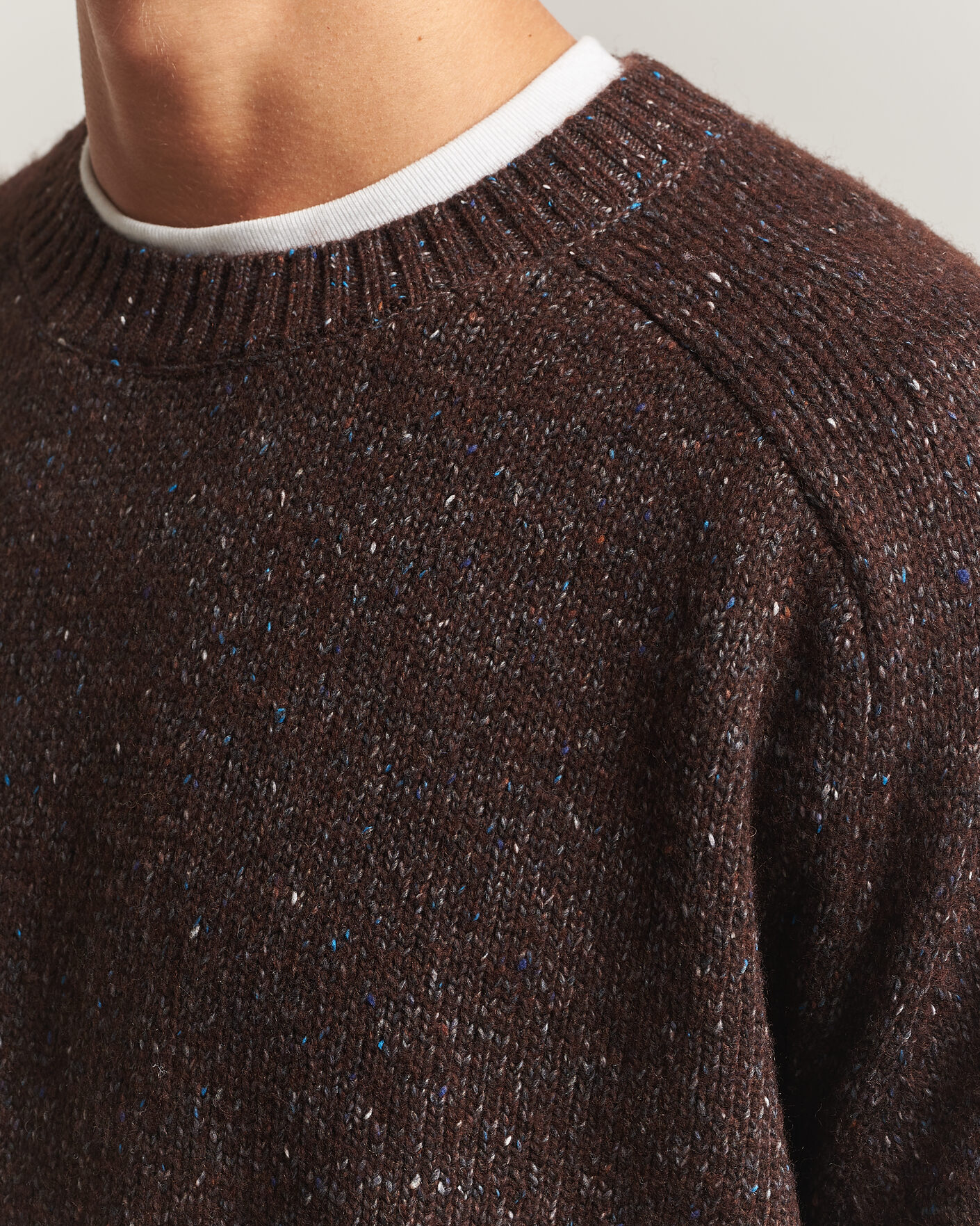 Hombres | Jerséis y prendas de punto | NN07 | Jim Neps Wool Knitted Sweater Deep Truffle