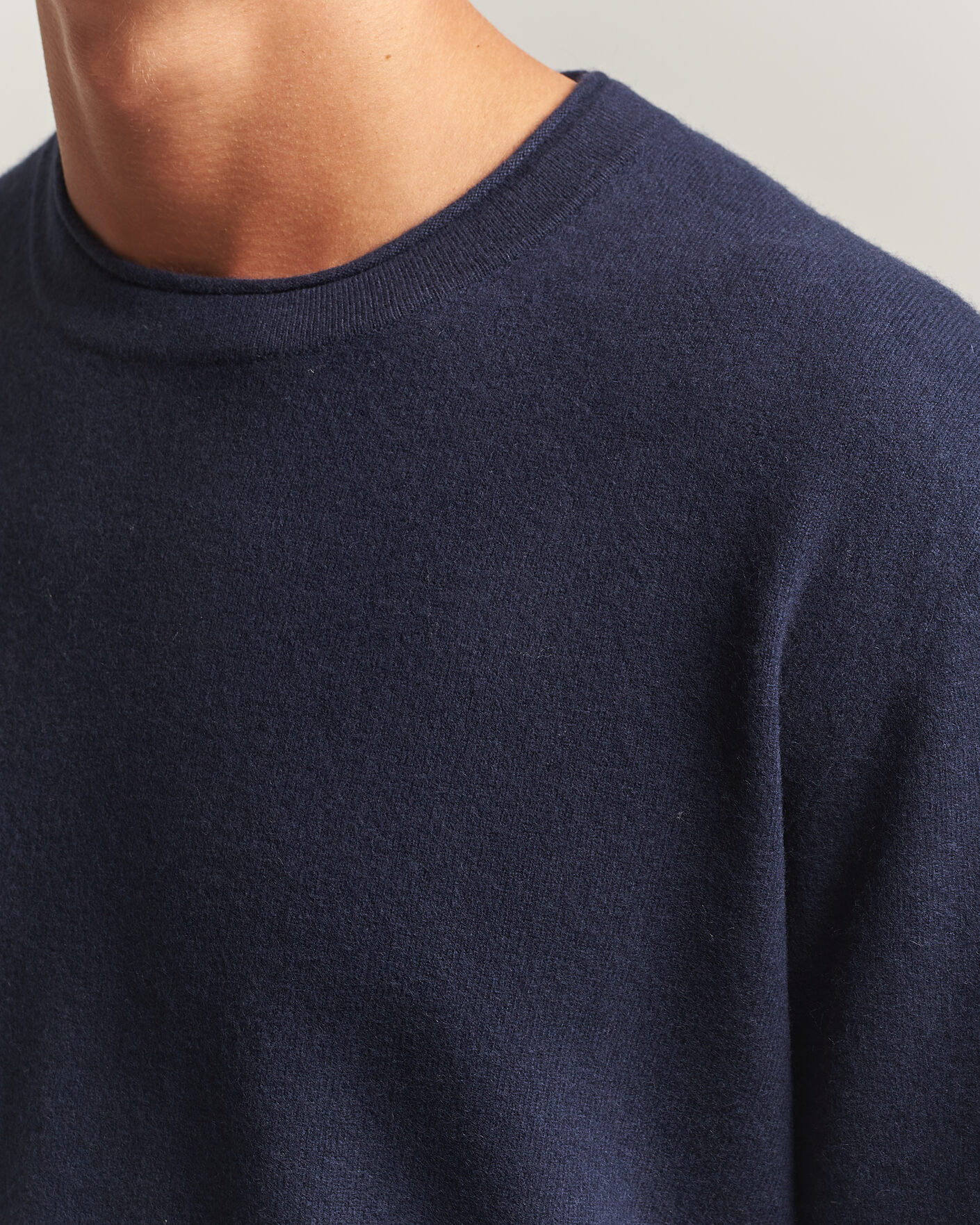 Hombres | Jerséis y prendas de punto | NN07 | Sammy Wool Knitted Sweater Navy Melange