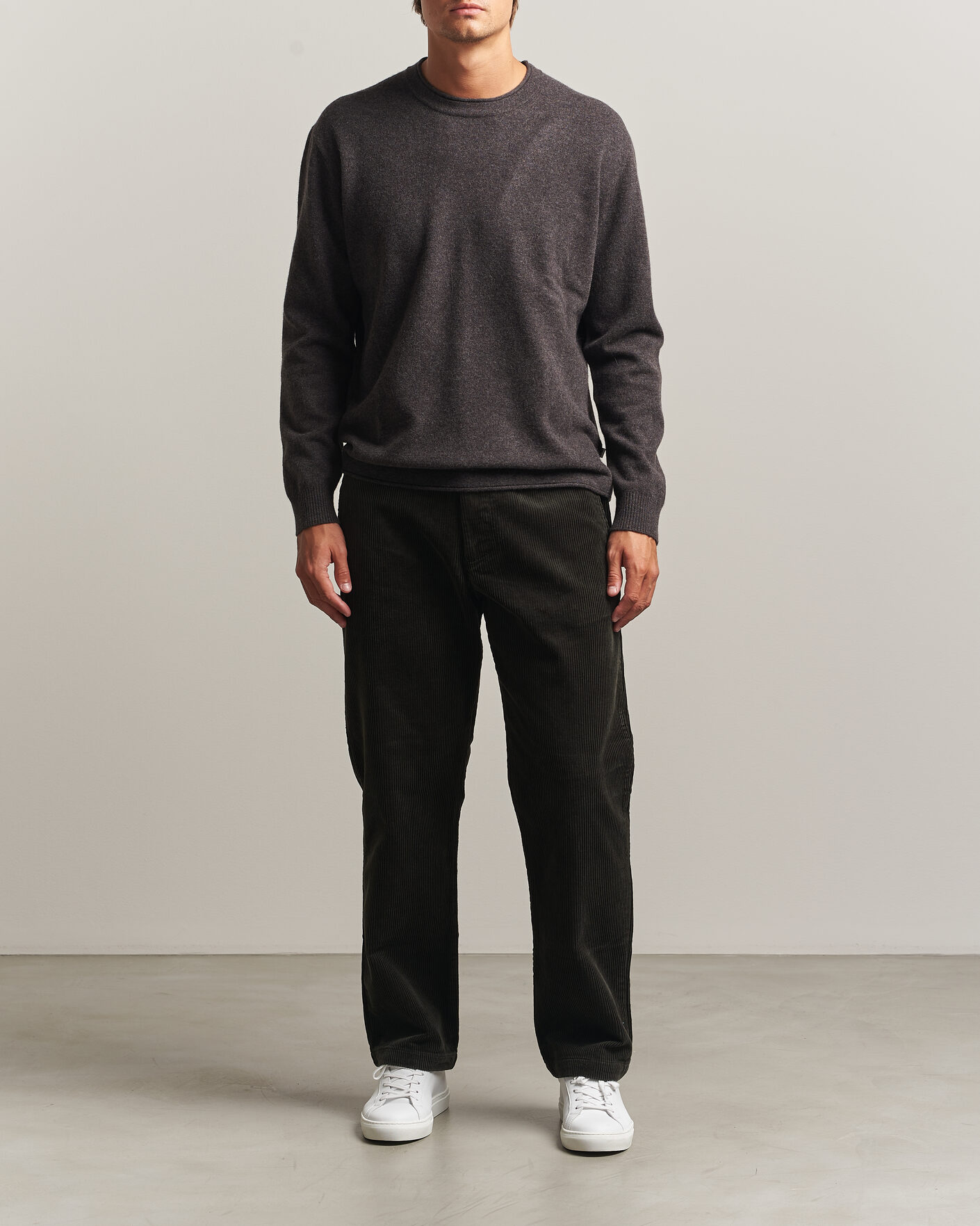 Hombres | Jerséis y prendas de punto | NN07 | Sammy Wool Knitted Sweater Earth Melange