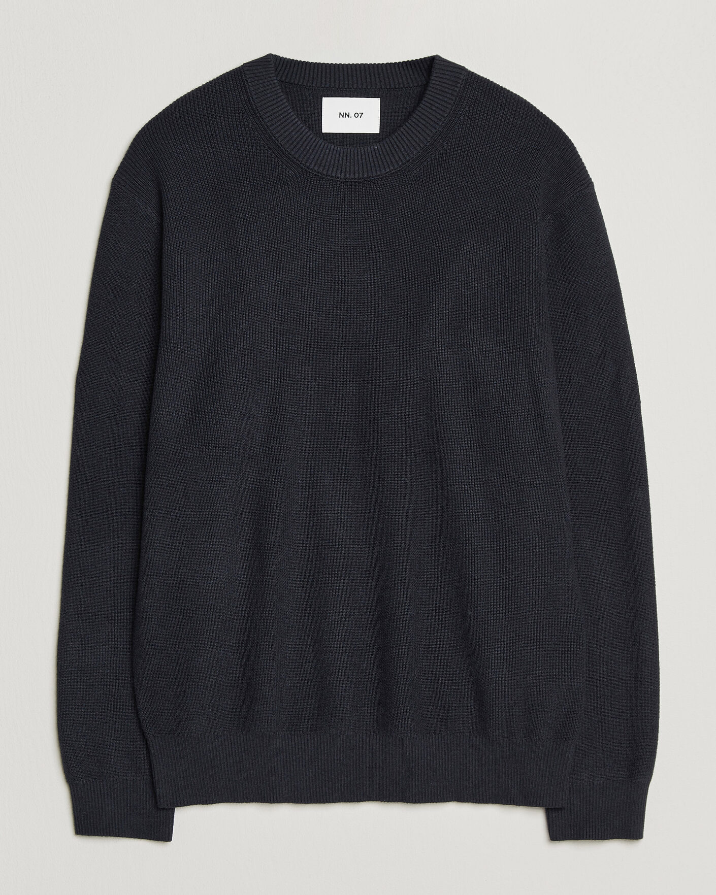 Hombres | Jerséis y prendas de punto | NN07 | Hope Cotton/Cashmere Rib Knitted Sweater Navy