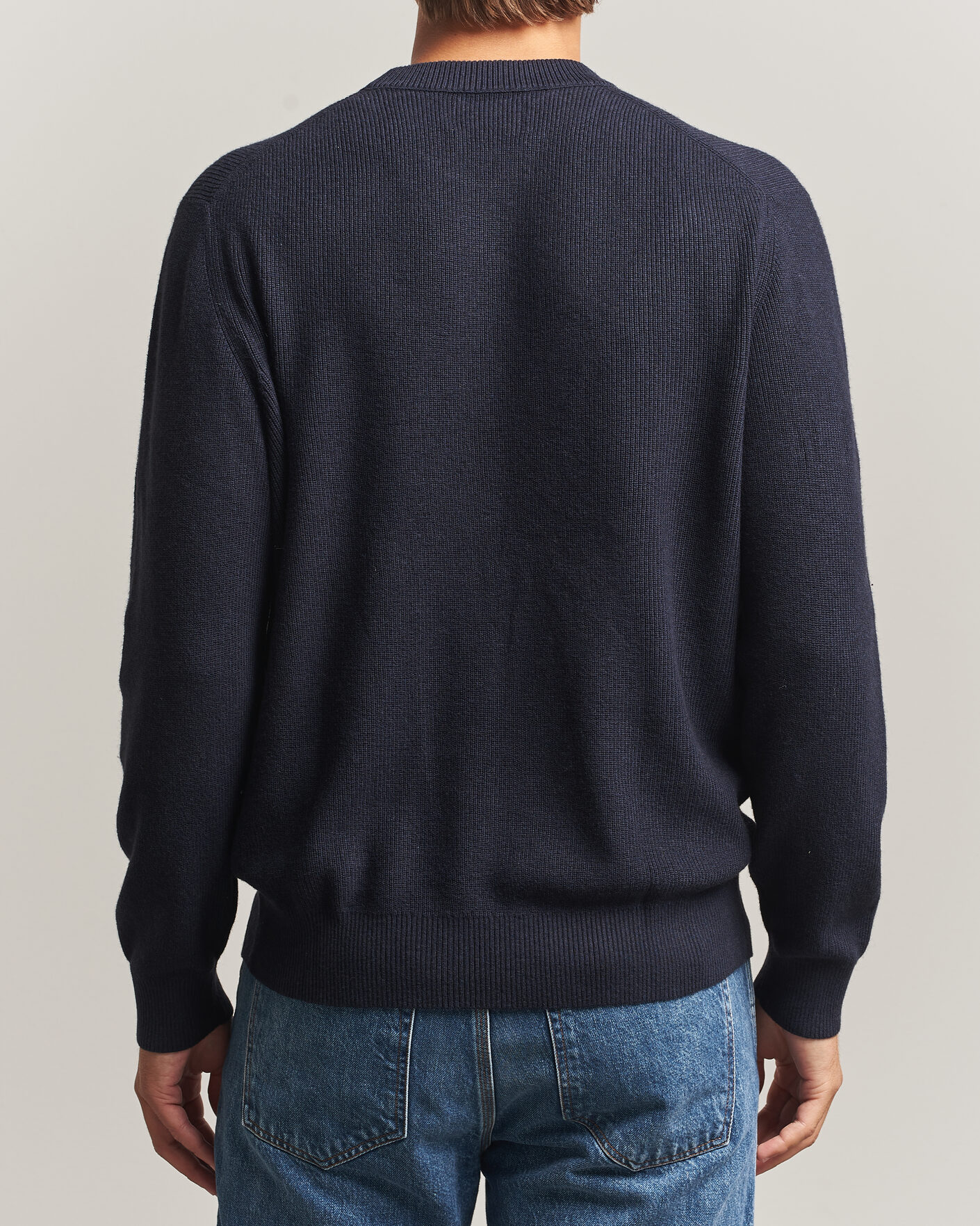 Hombres | Jerséis y prendas de punto | NN07 | Hope Cotton/Cashmere Rib Knitted Sweater Navy