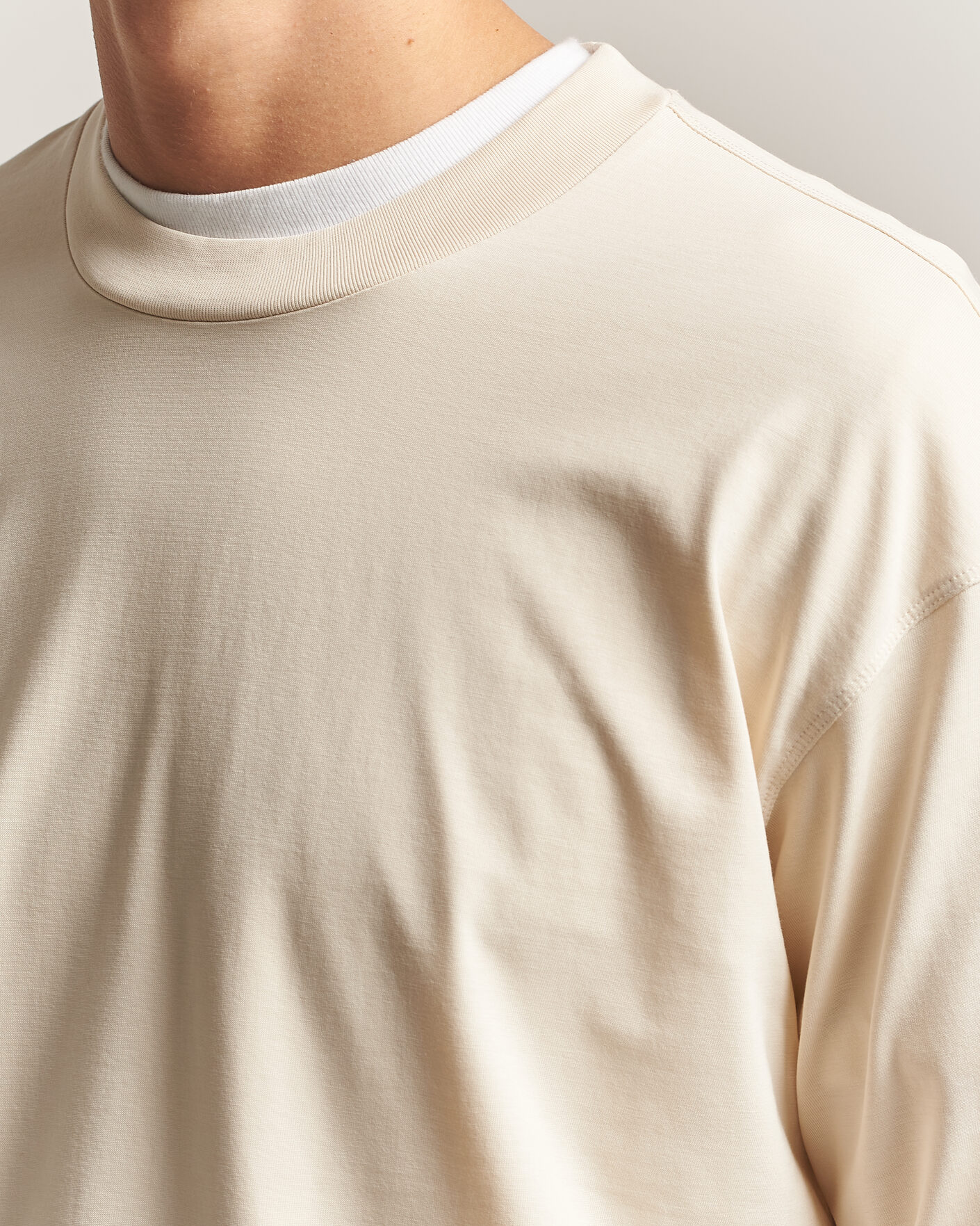 Hombres | Camisetas | NN07 | Lionel Suvin Cotton Long Sleeve T-Shirt Ivory