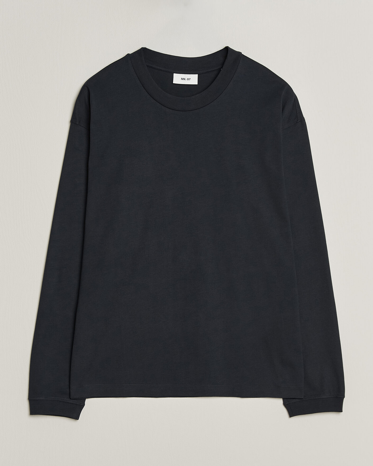 Hombres | Camisetas | NN07 | Lionel Suvin Cotton Long Sleeve T-Shirt Deep Navy