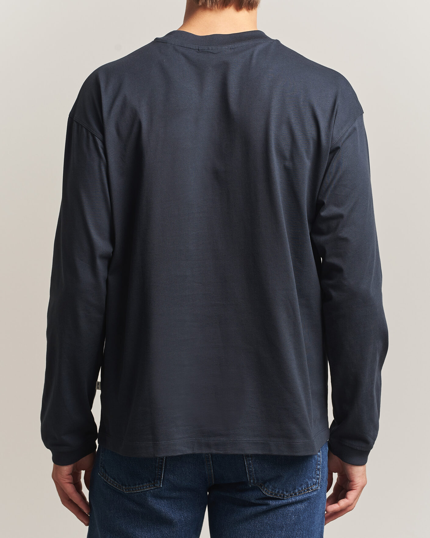 Hombres | Camisetas | NN07 | Lionel Suvin Cotton Long Sleeve T-Shirt Deep Navy
