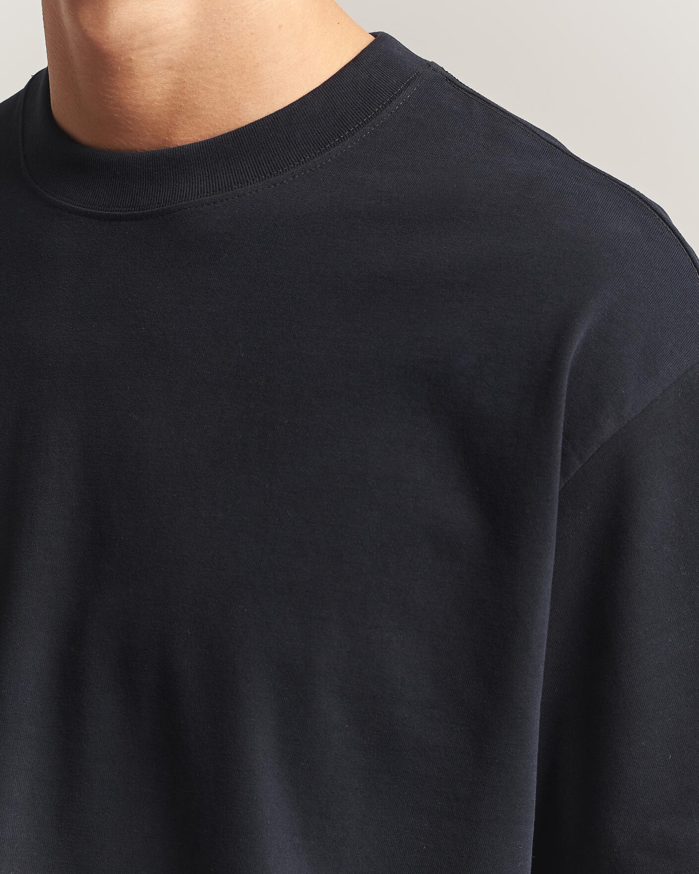 Hombres | Camisetas | NN07 | David Heavy Crew Neck T-Shirt Black