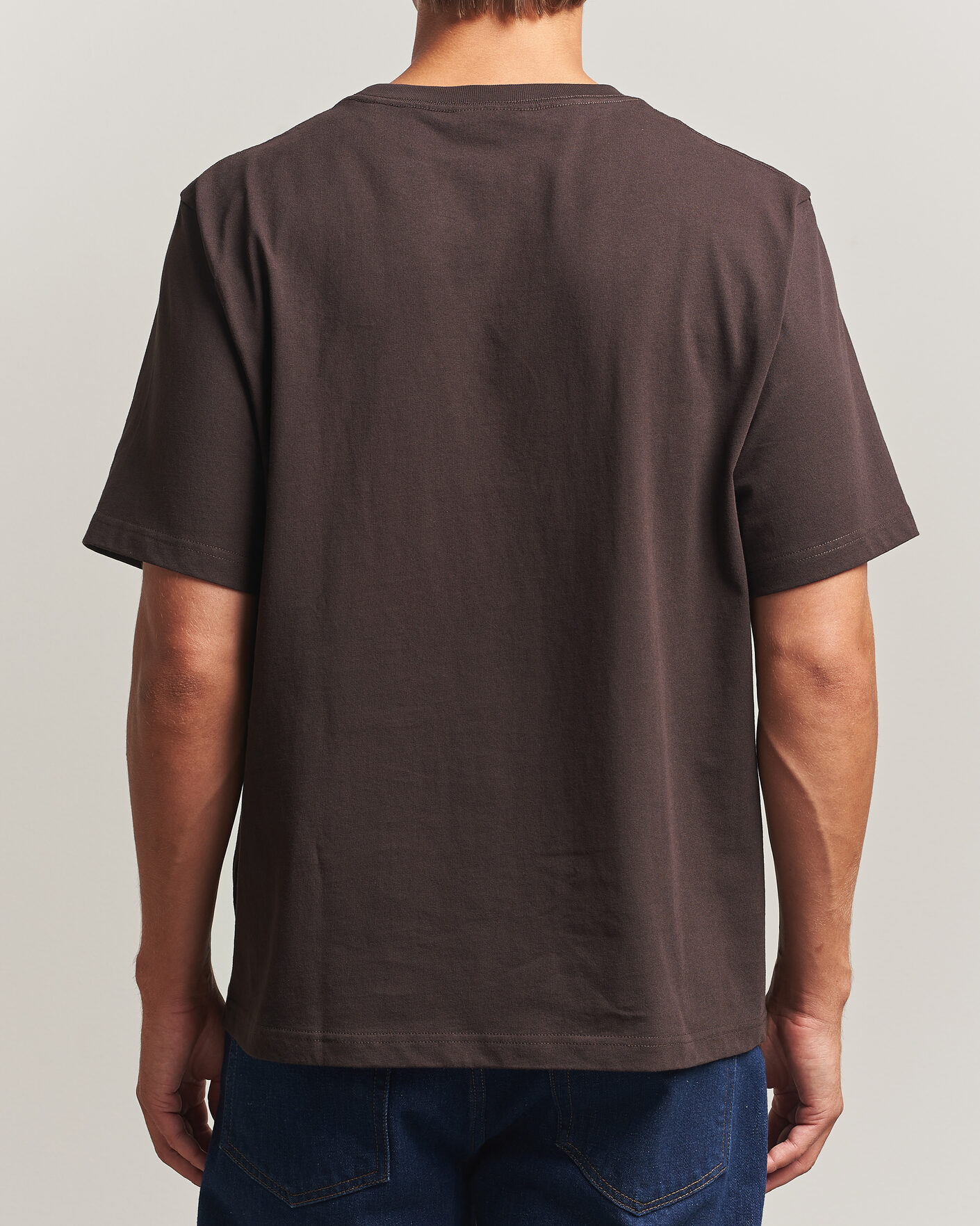 Hombres | Camisetas | NN07 | Jett Embroidered Crew Neck T-Shirt Deep Truffle
