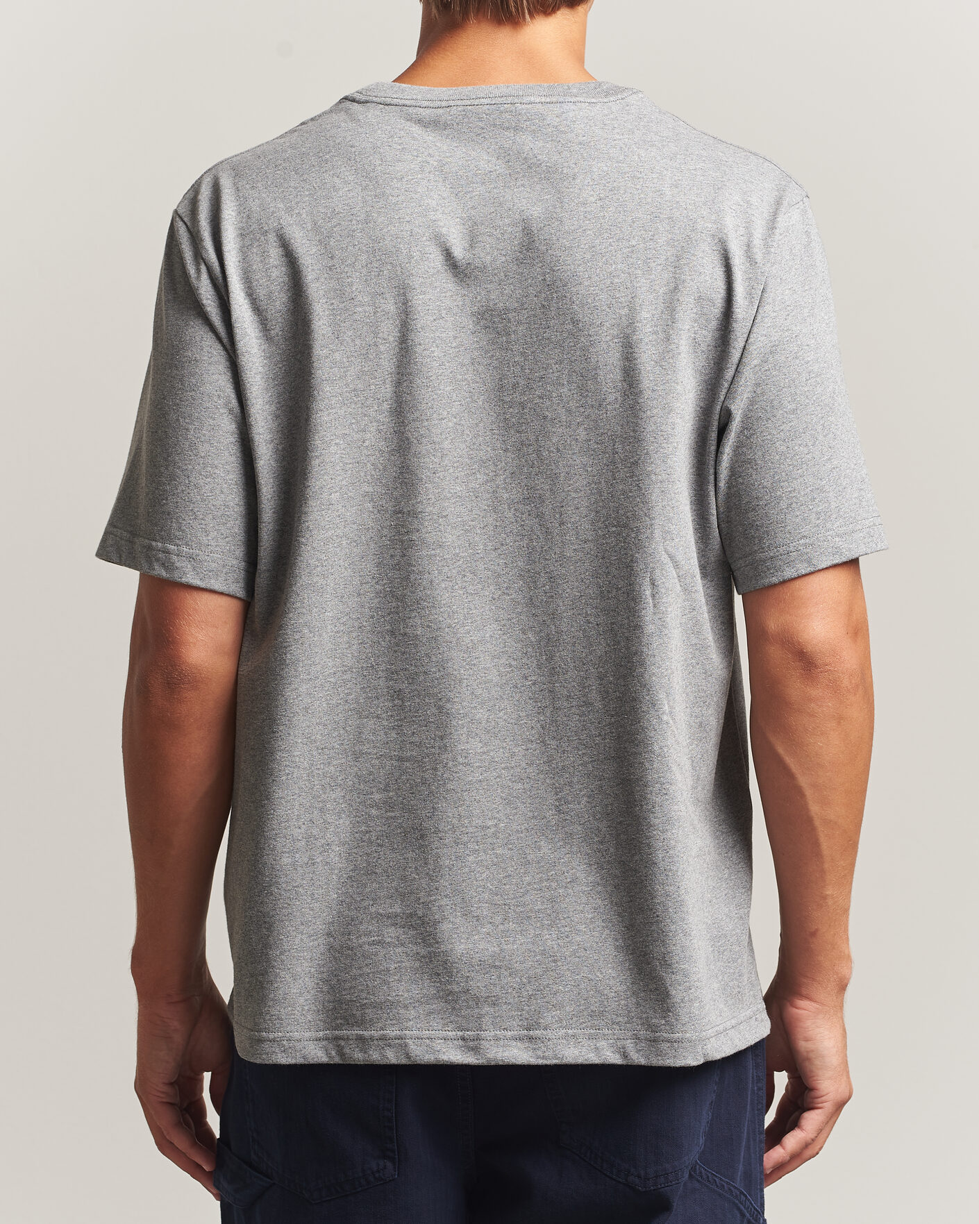 Hombres | Camisetas | NN07 | Jett Embroidered Crew Neck T-Shirt Grey Melange