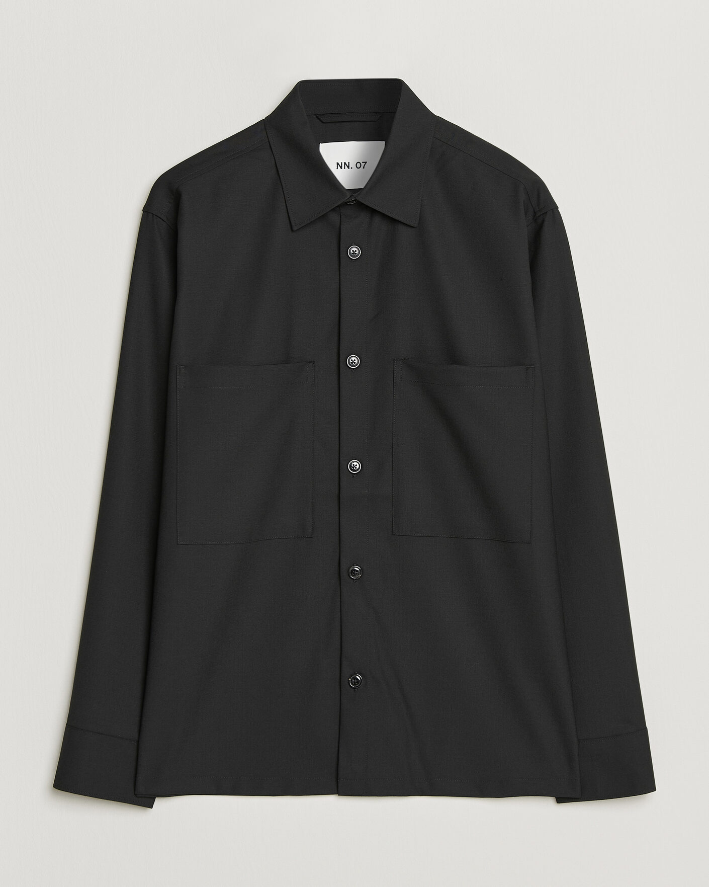 Hombres | Camisas | NN07 | Freddy Wool Overshirt Black
