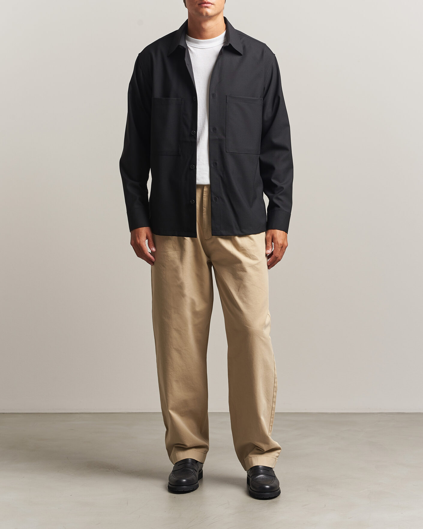 Hombres | Camisas | NN07 | Freddy Wool Overshirt Black