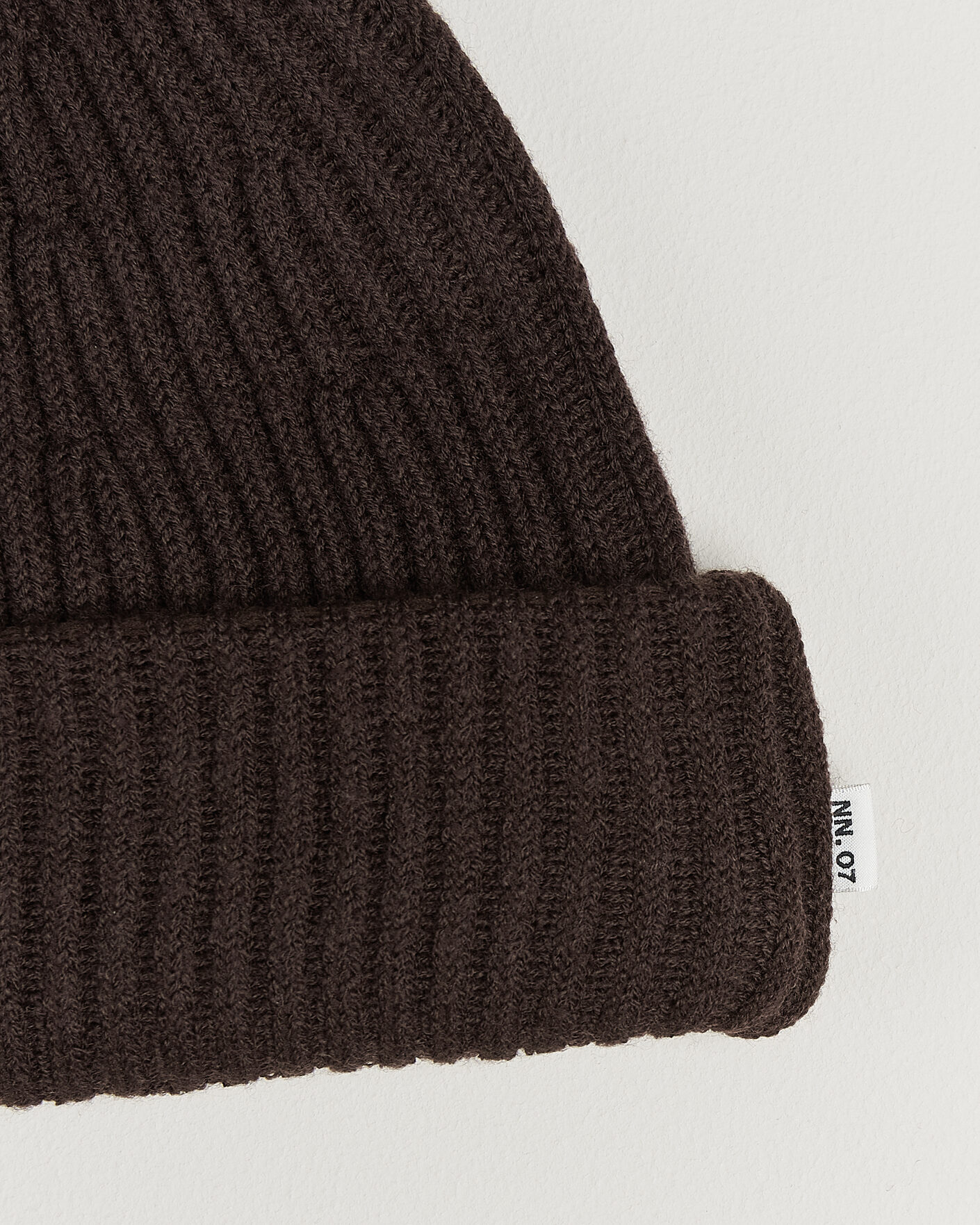 Hombres | Gorros | NN07 | Wool Rib Hat Deep Truffle