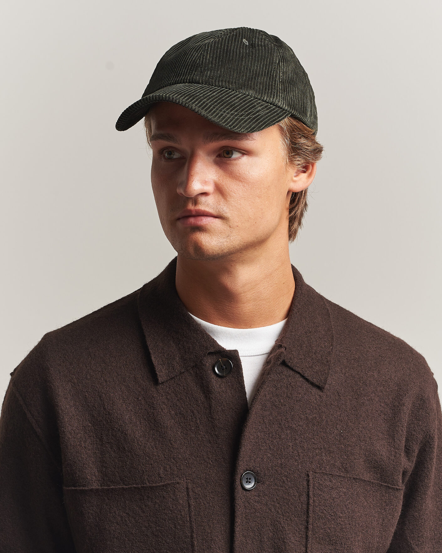 Hombres | Sombreros y gorras | NN07 | Corduroy Dad Cap Dark Army