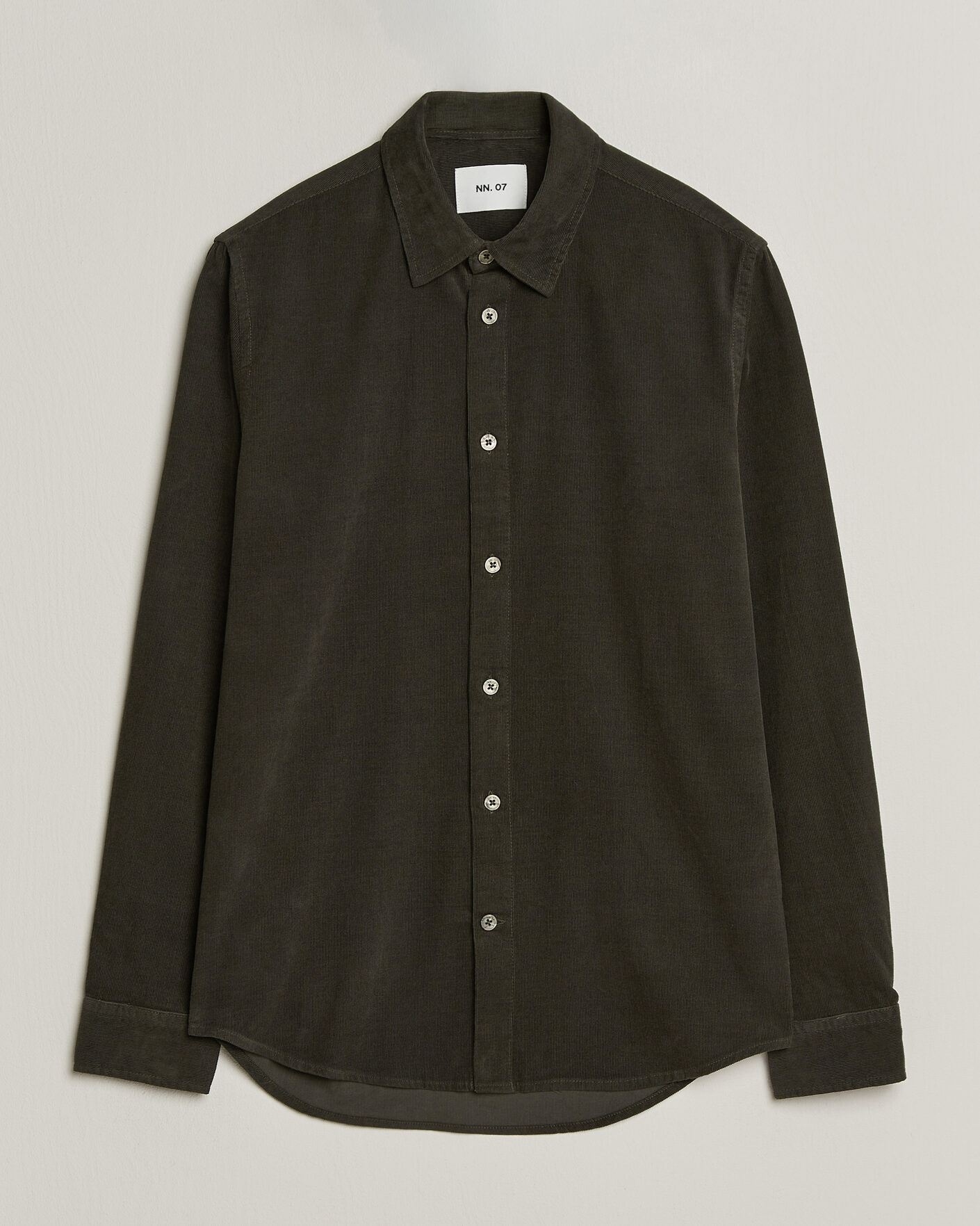 Hombres | Camisas | NN07 | Asher Baby Cord Shirt Capers Green