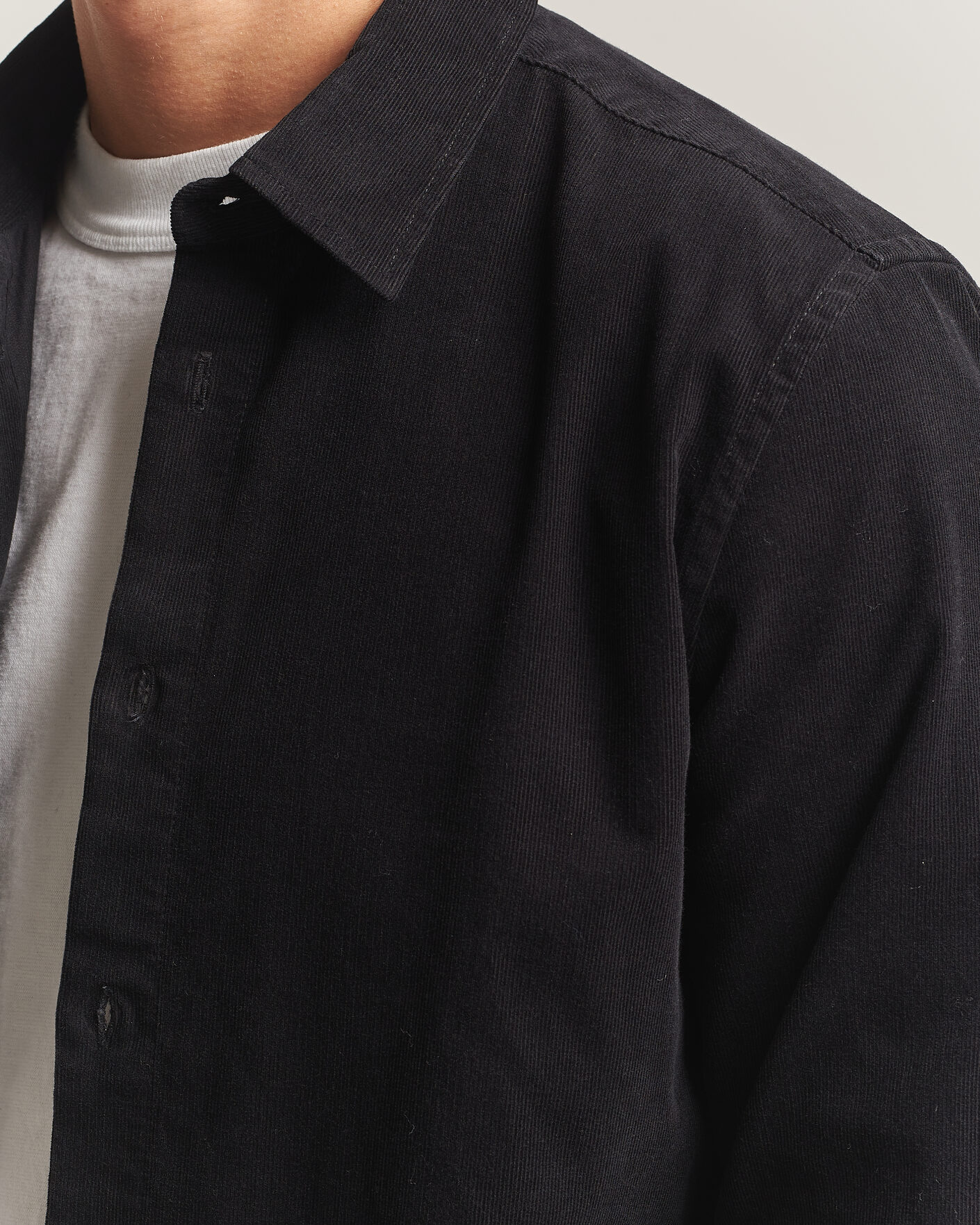 Hombres | Camisas | NN07 | Asher Baby Cord Shirt Black