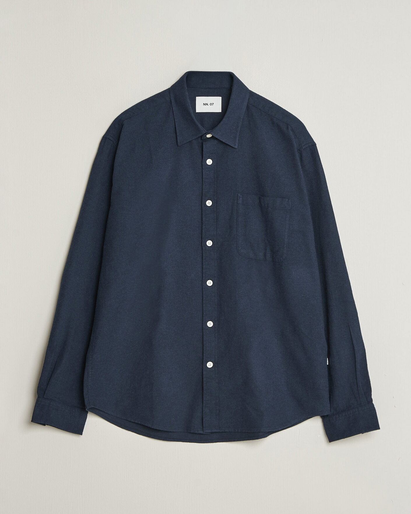 Hombres | Camisas | NN07 | Dino Brushed Flannel Shirt Navy Blue