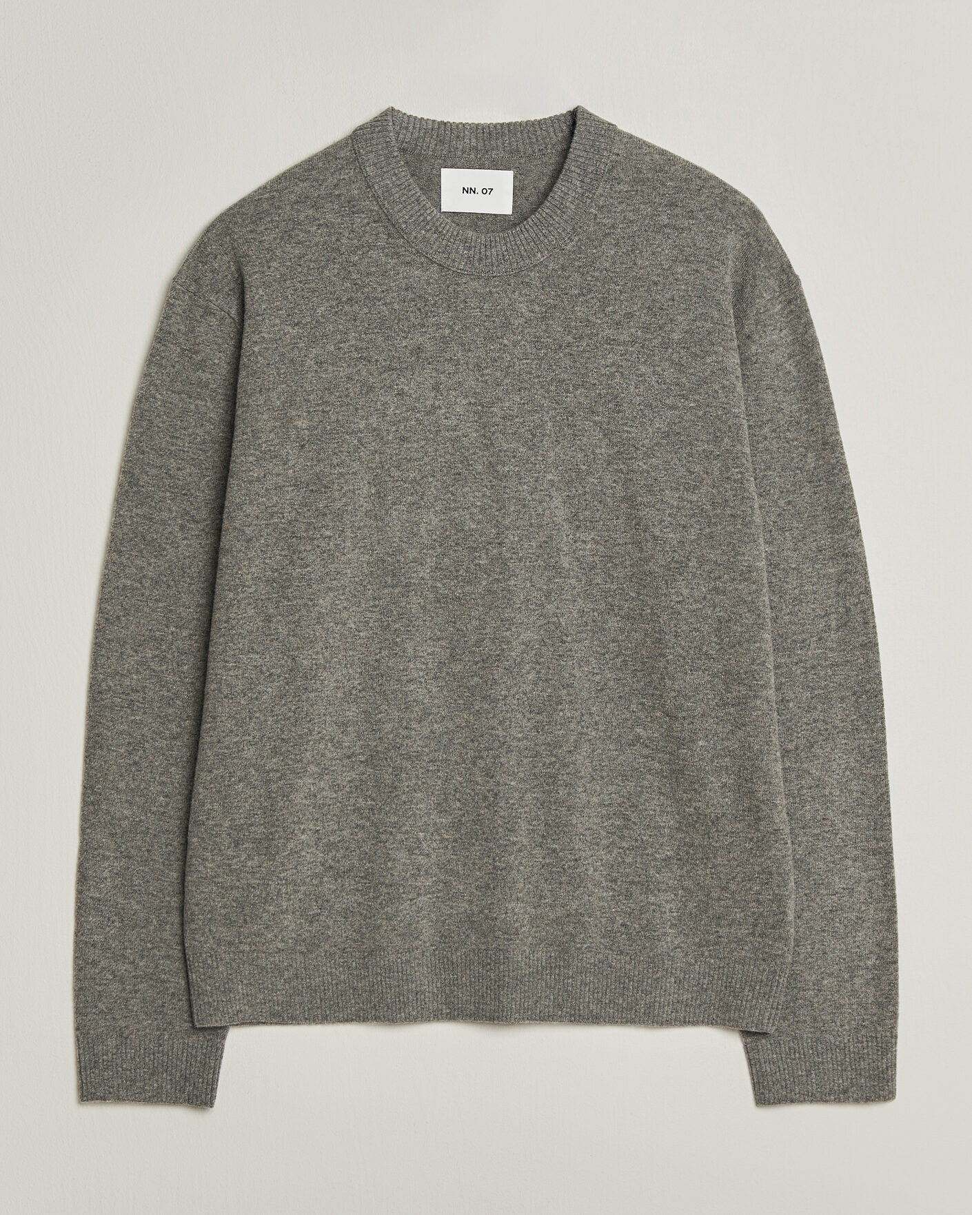 Hombres | Jerséis y prendas de punto | NN07 | Raz Lambswool Knitted Sweater Grey Melange
