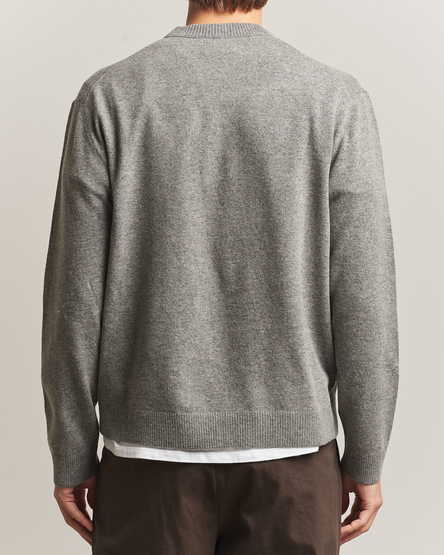 Hombres | Jerséis y prendas de punto | NN07 | Raz Lambswool Knitted Sweater Grey Melange