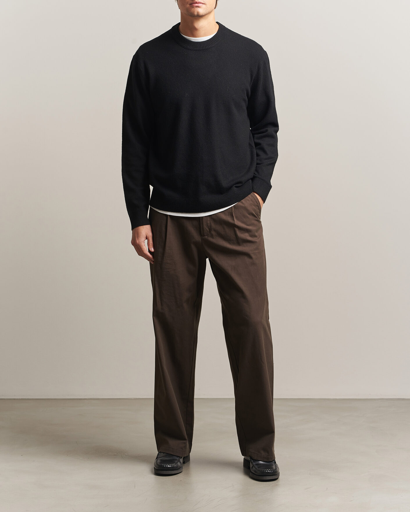 Hombres | Jerséis y prendas de punto | NN07 | Raz Lambswool Knitted Sweater Black