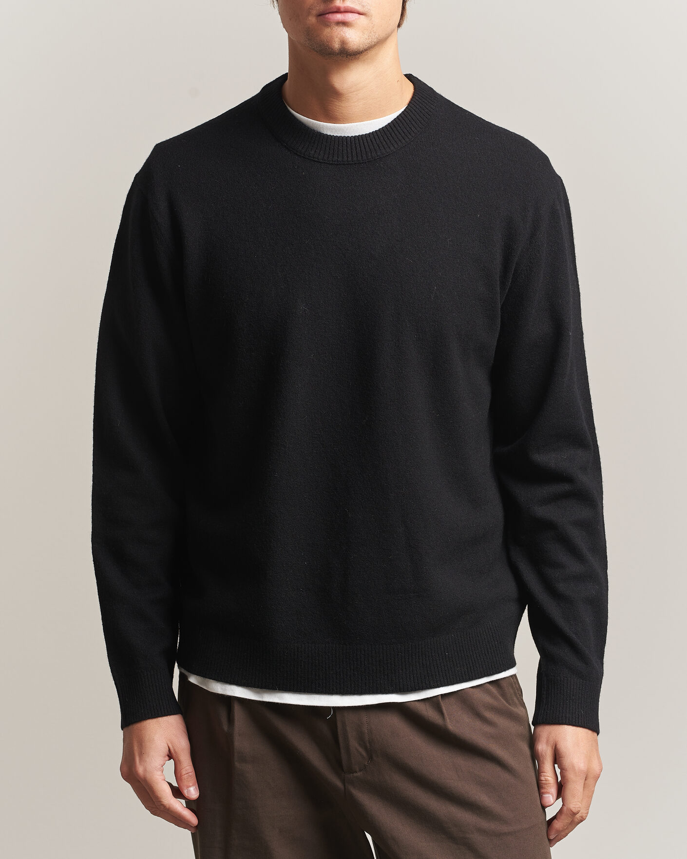 Hombres | Jerséis y prendas de punto | NN07 | Raz Lambswool Knitted Sweater Black