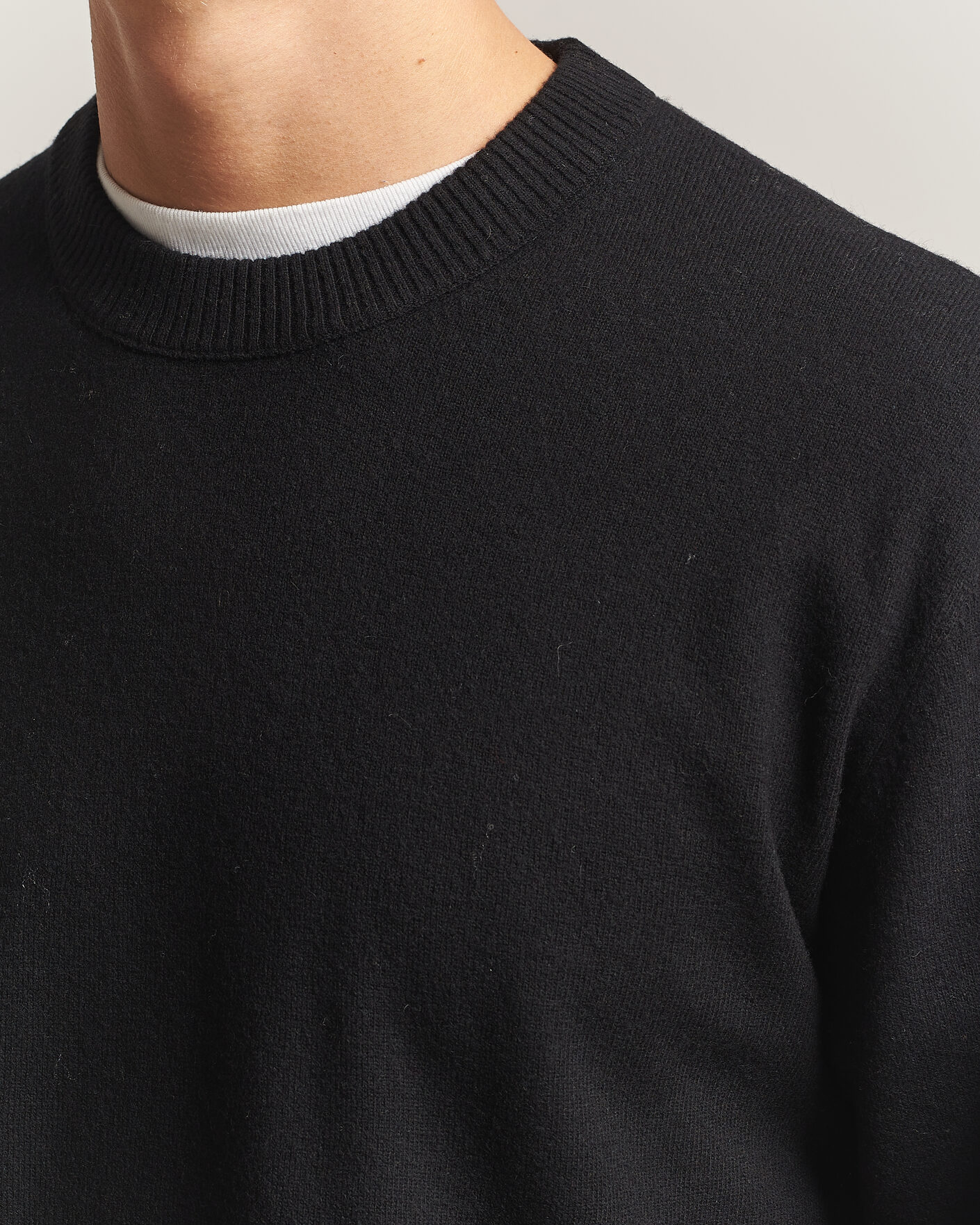 Hombres | Jerséis y prendas de punto | NN07 | Raz Lambswool Knitted Sweater Black
