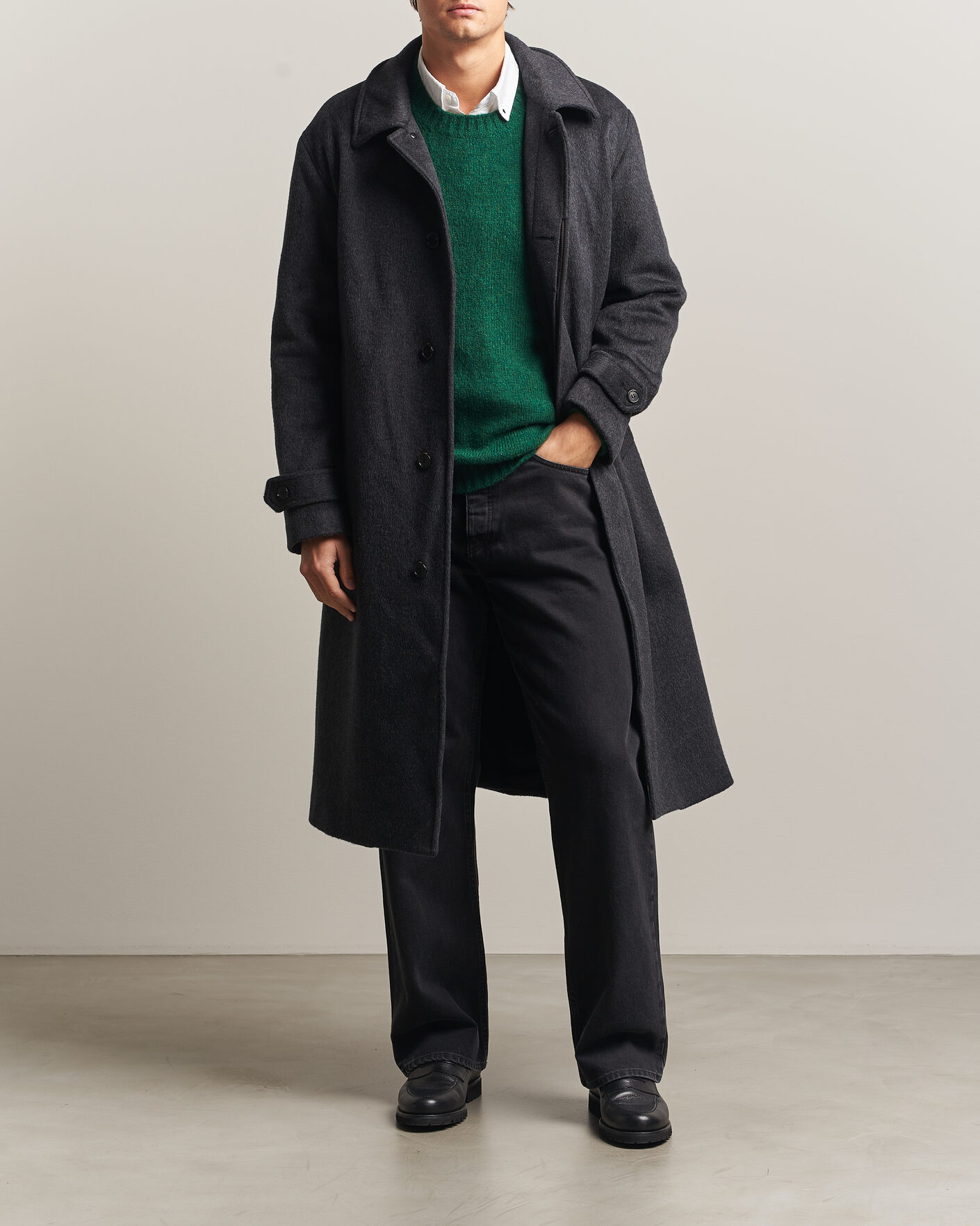 Hombres | Abrigos y chaquetas | NN07 | Gibson Wool/Cashmere Coat Dark Grey