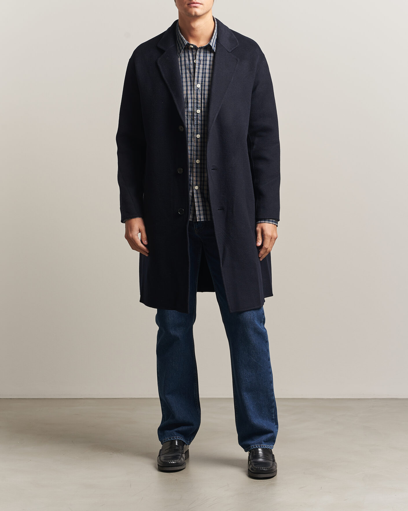 NN07 Kendrick Wool Coat Navy Blue en CareOfCarl.es