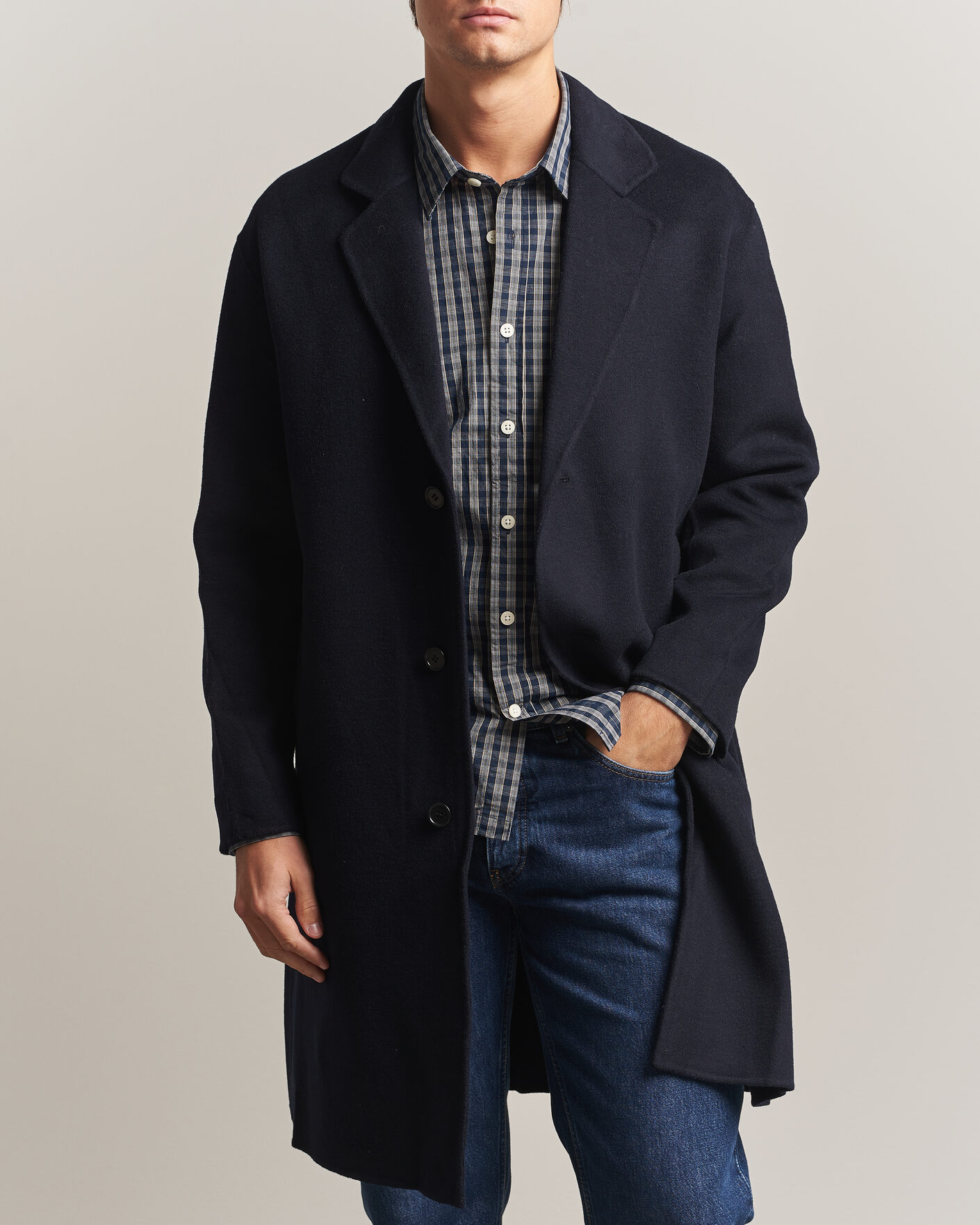 Hombres | Abrigos y chaquetas | NN07 | Kendrick Wool Coat Navy Blue