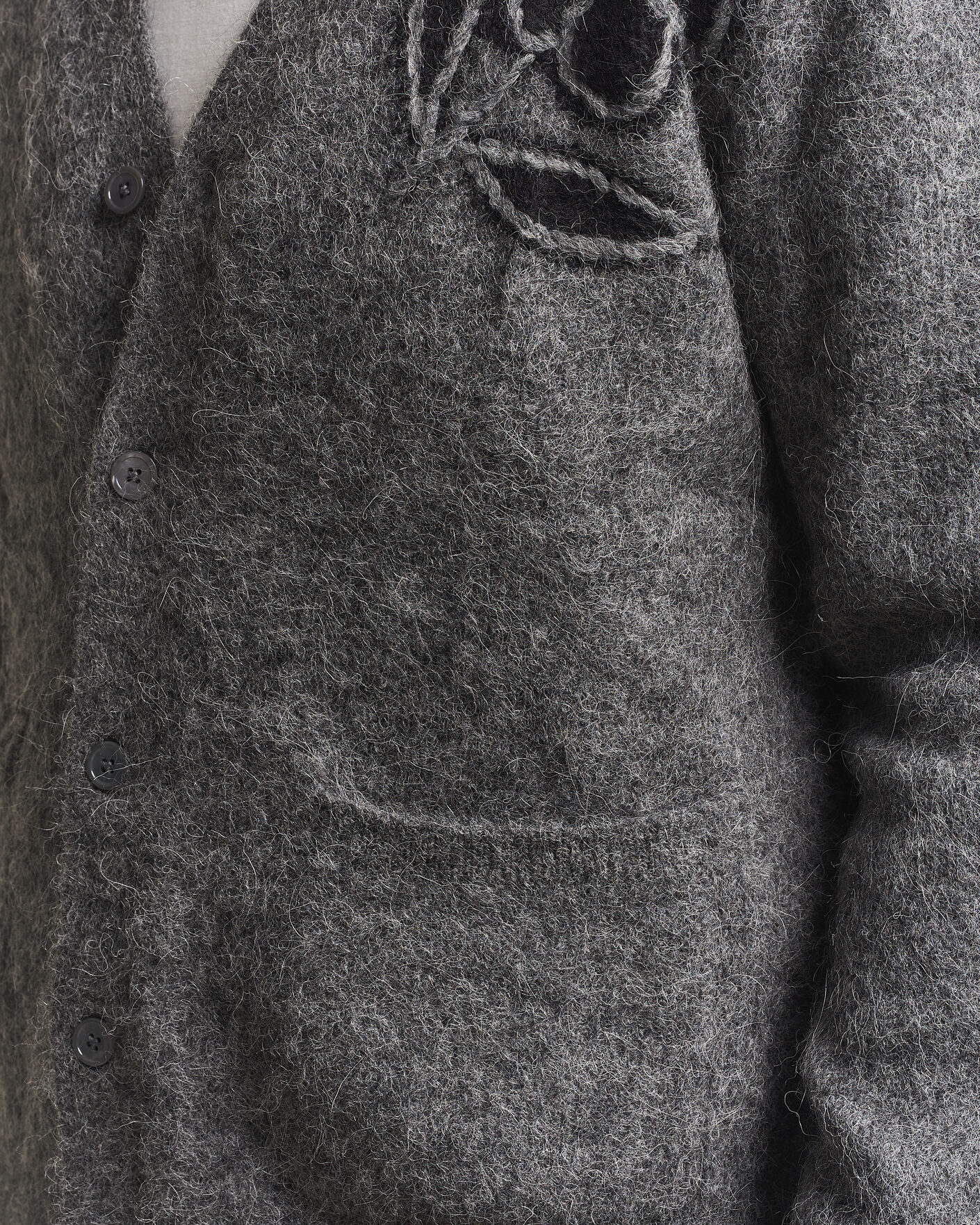 Hombres | Jerséis y prendas de punto | NN07 | Kyle Alpaca Knitted Cardigan Dark Grey Melange