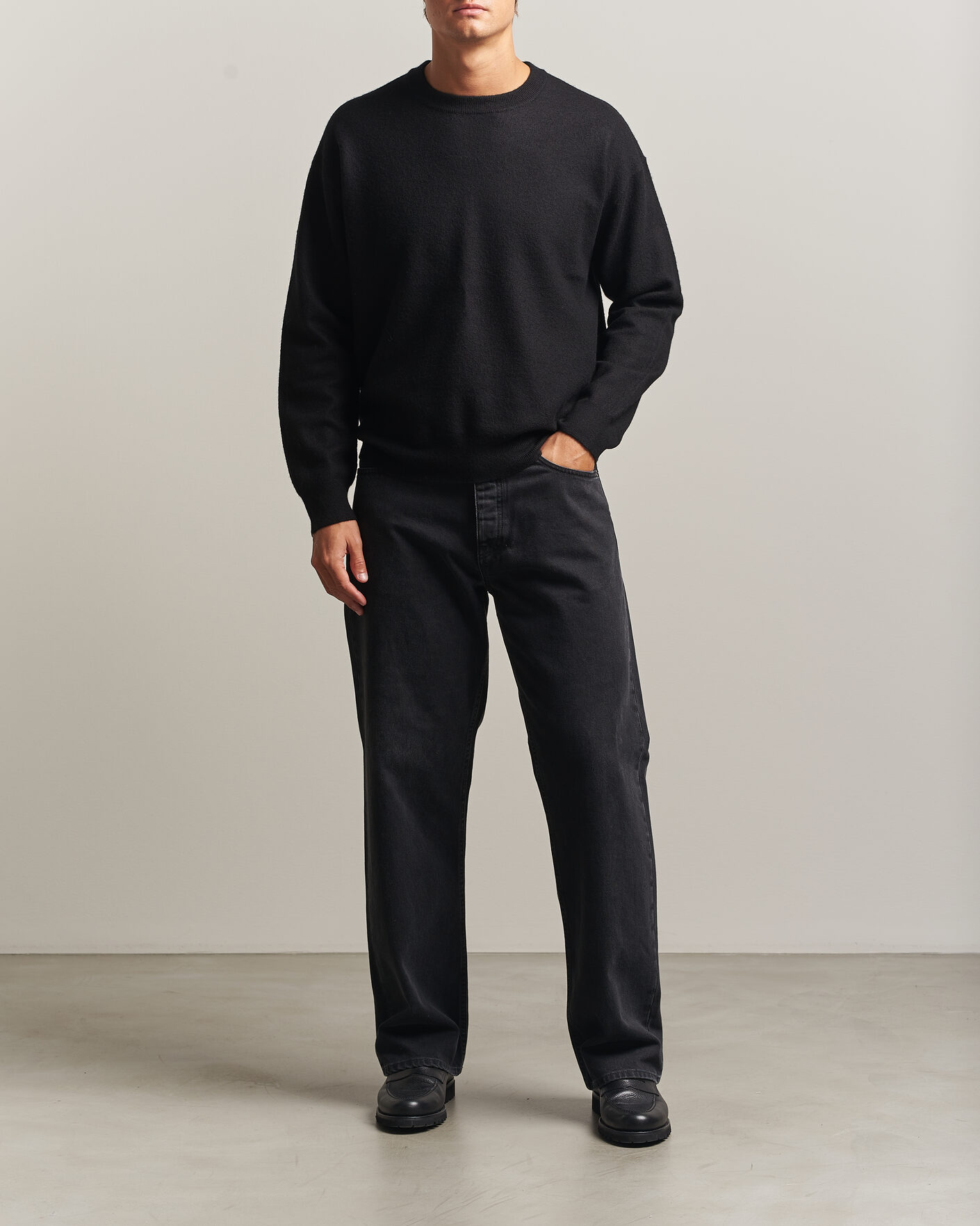 Hombres | Jerséis y prendas de punto | NN07 | Jasper Soft Boiled Wool Sweater Black