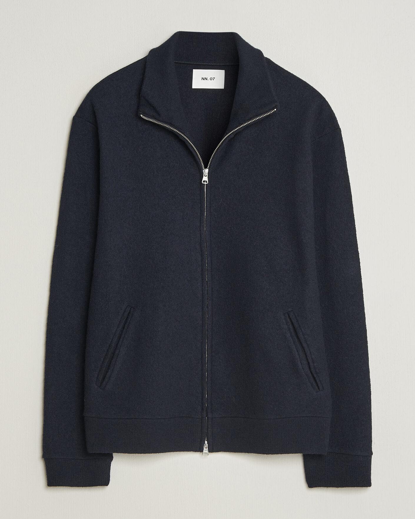 Hombres | Jerséis y prendas de punto | NN07 | Soft Boiled Wool Full Zip Navy Blue