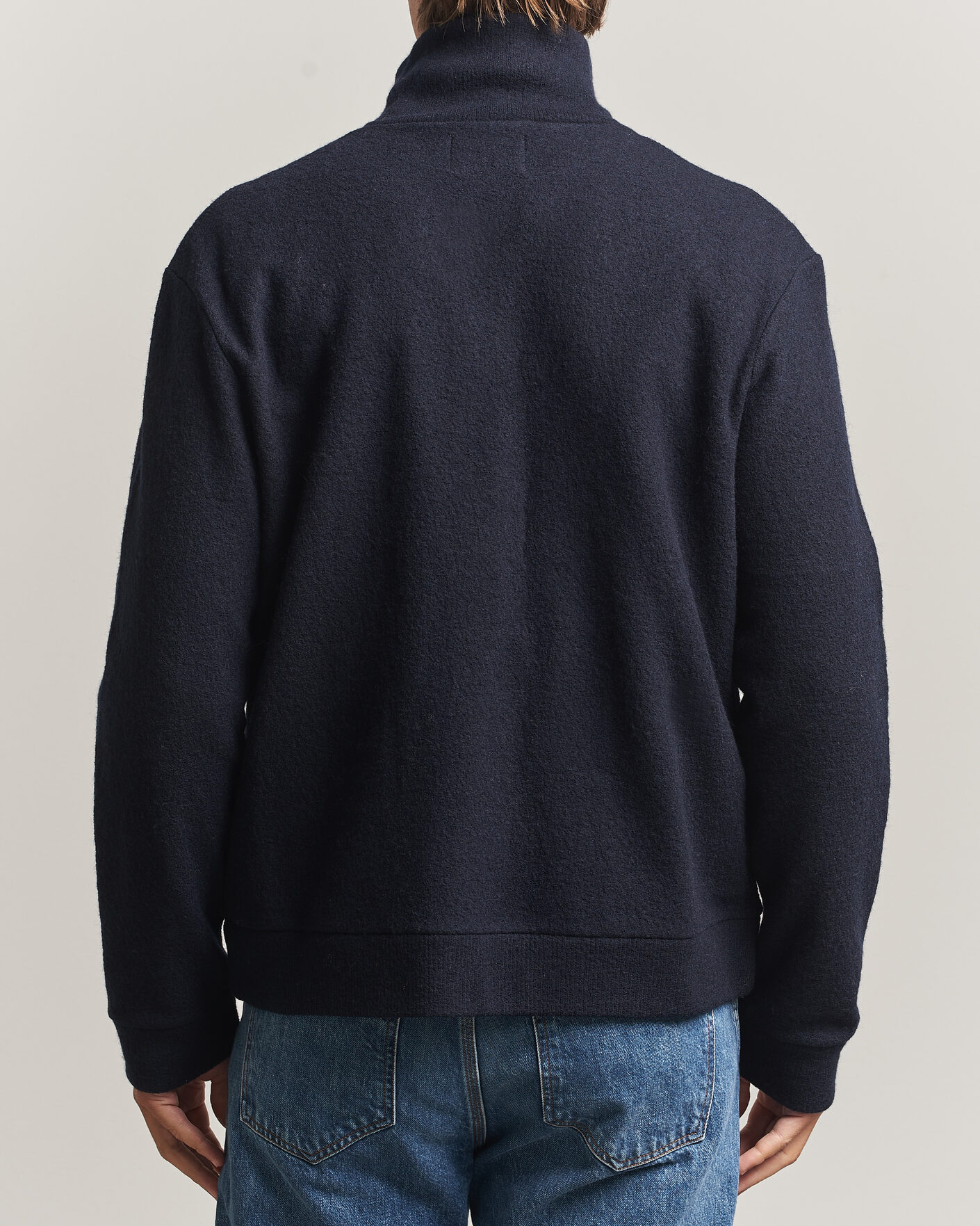 Hombres | Jerséis y prendas de punto | NN07 | Soft Boiled Wool Full Zip Navy Blue