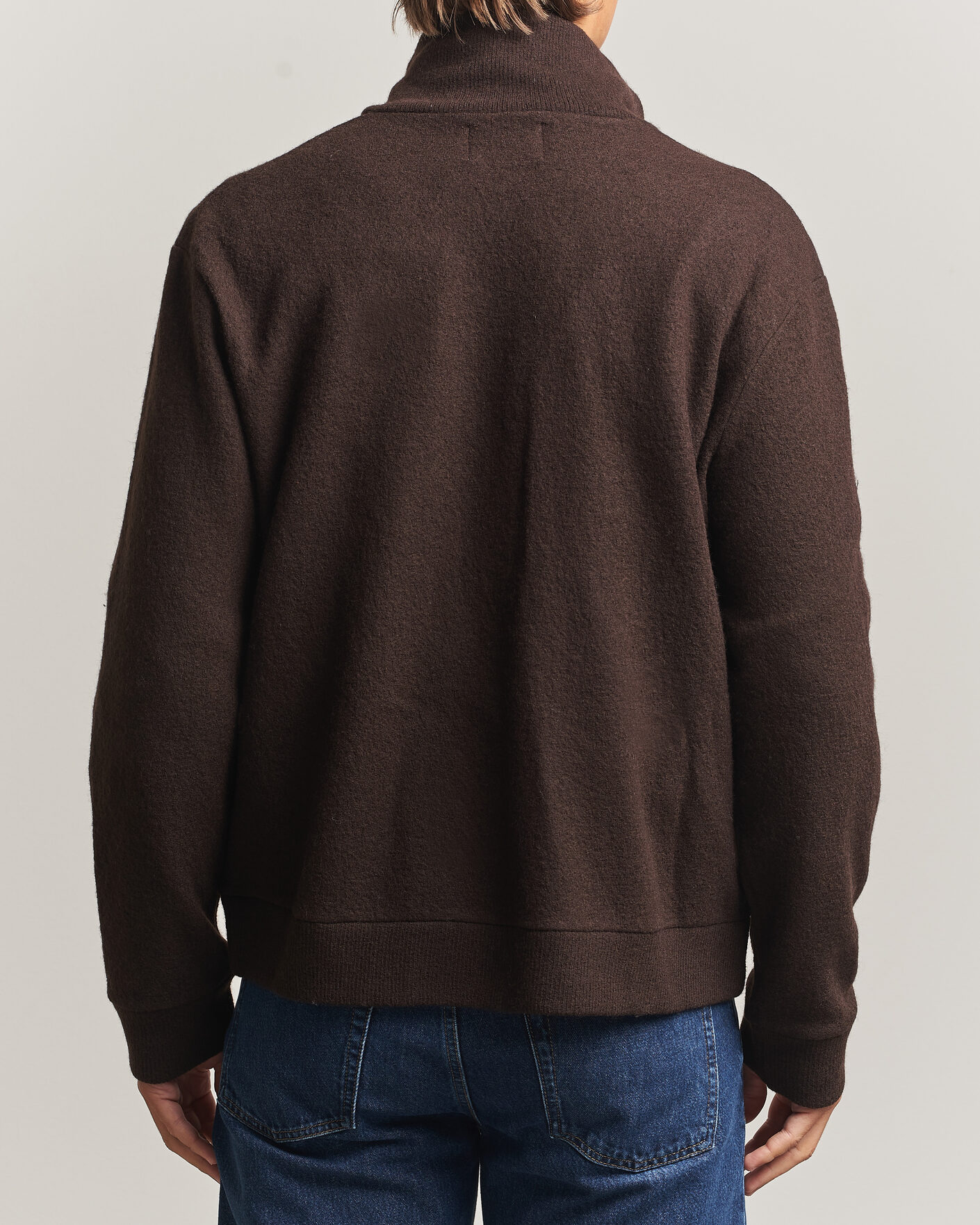 Hombres | Jerséis y prendas de punto | NN07 | Soft Boiled Wool Full Zip Deep Truffle
