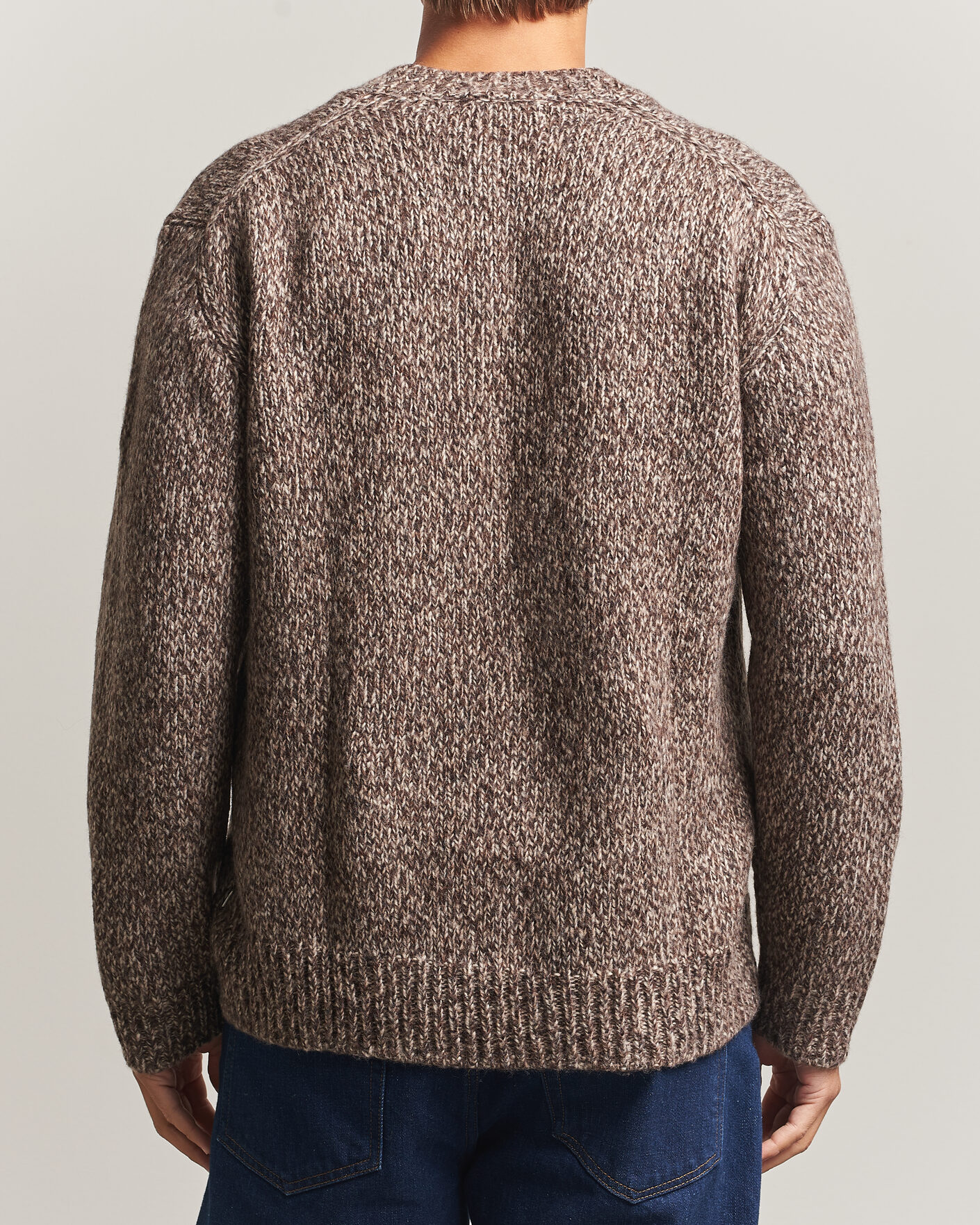 Hombres | Jerséis y prendas de punto | NN07 | Flint Wool Knitted V-Neck Deep Truffle