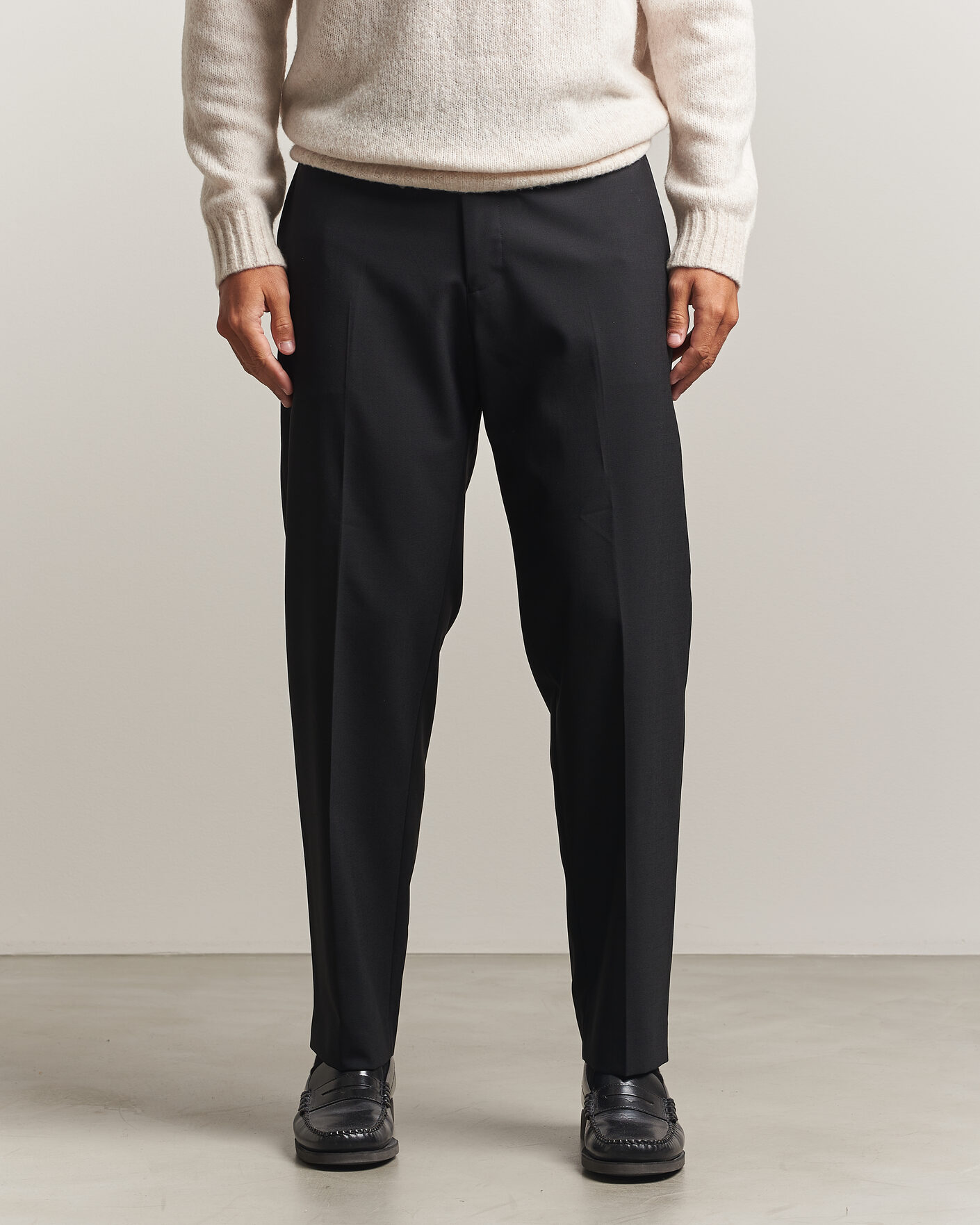 Hombres | Pantalones | NN07 | Brendan Wool Drawstring Trousers Black