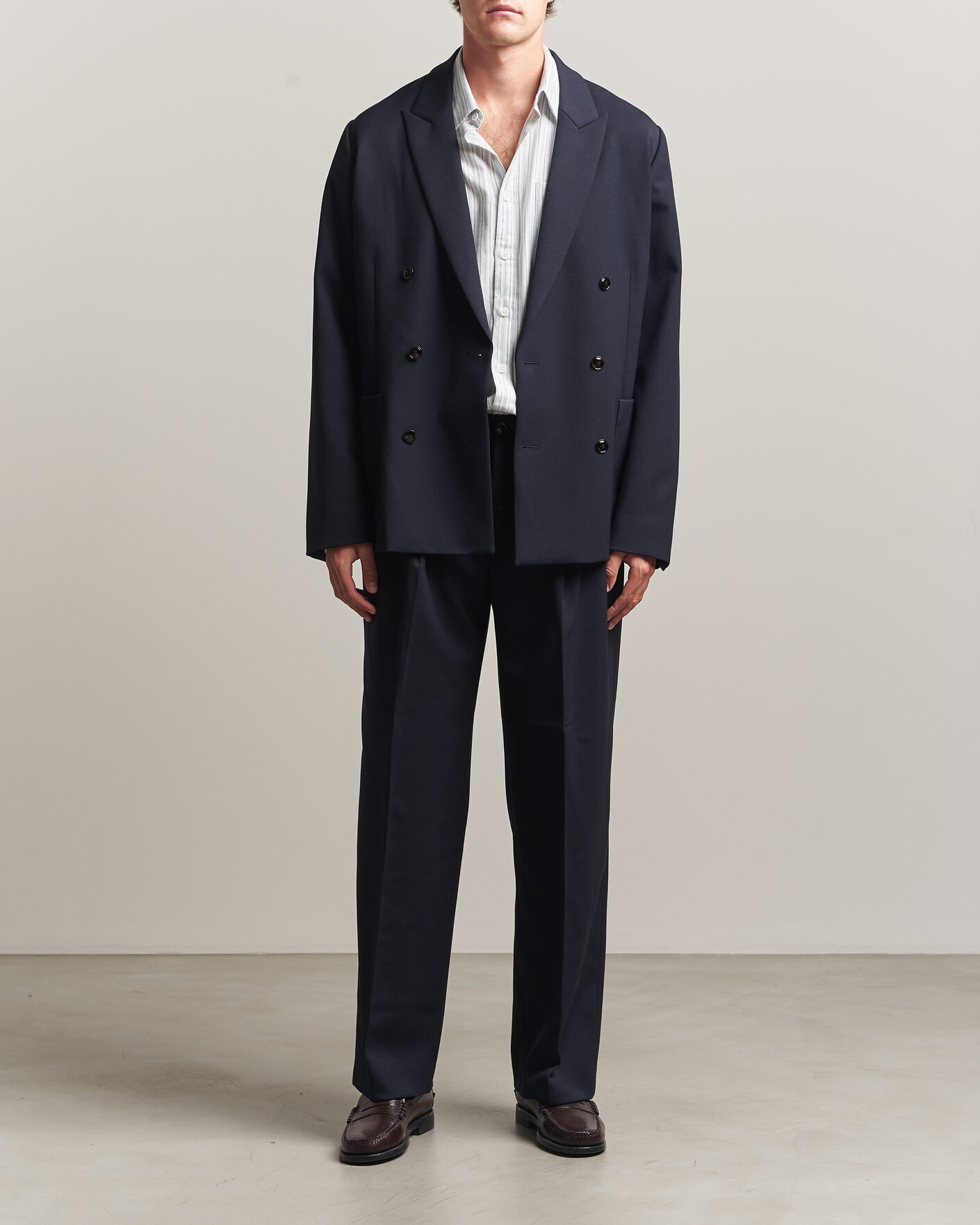 Hombres | Blazers | NN07 | Jordin Wool Double Breasted Blazer Deep Navy