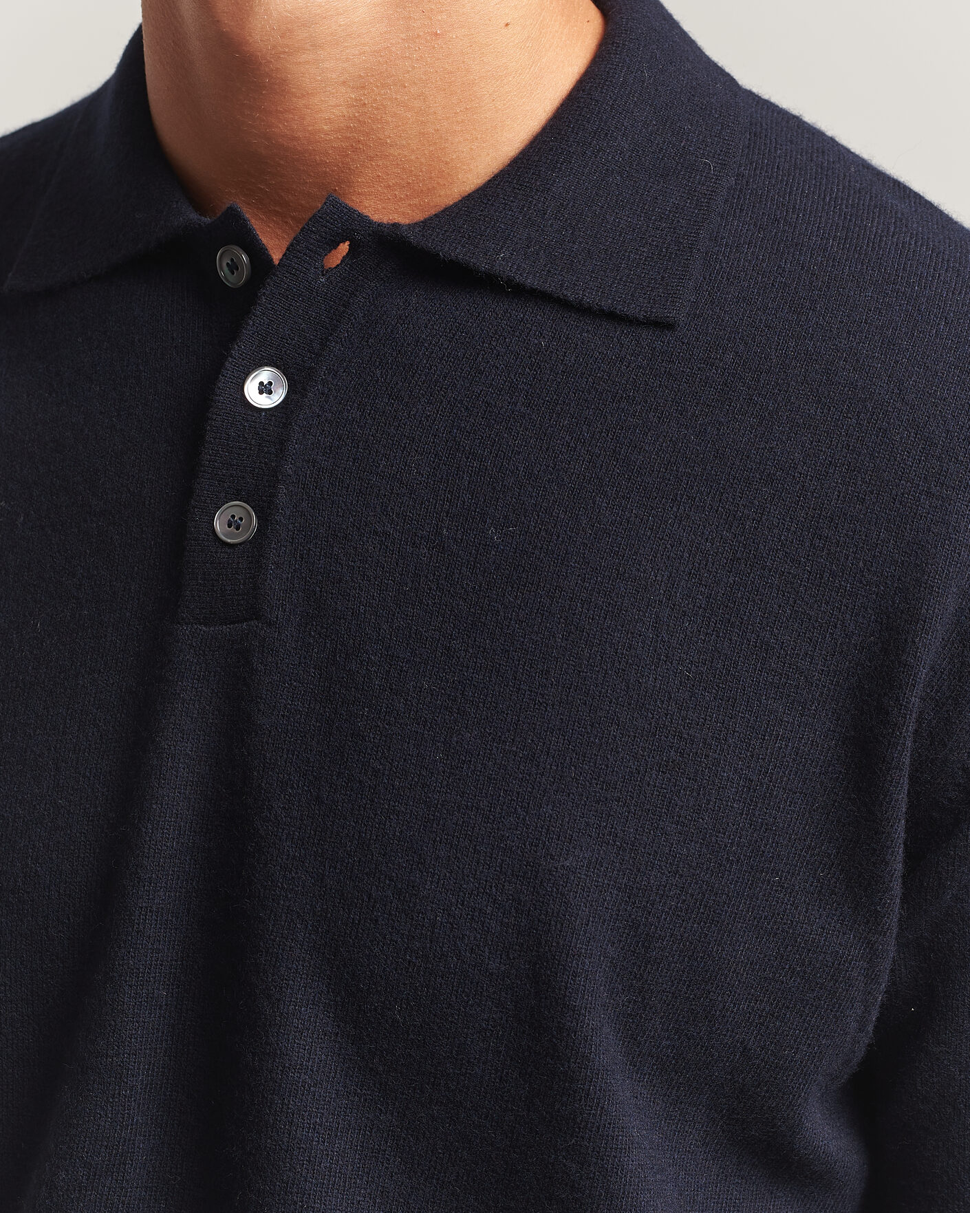 Hombres | Jerséis y prendas de punto | Oscar Jacobson | Pepe Wool/Cashmere Polo Navy