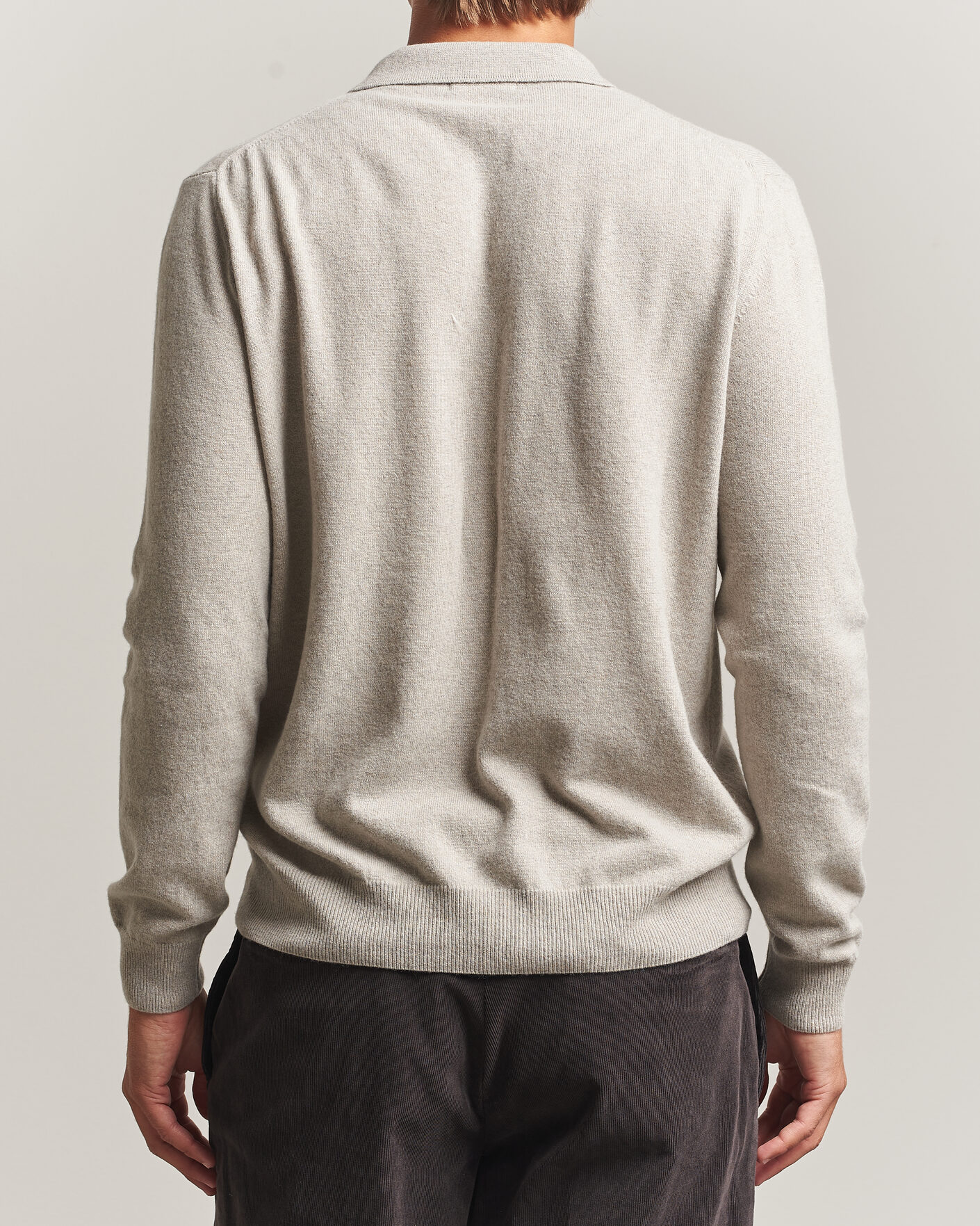 Hombres | Jerséis y prendas de punto | Oscar Jacobson | Pepe Wool/Cashmere Polo Light Beige