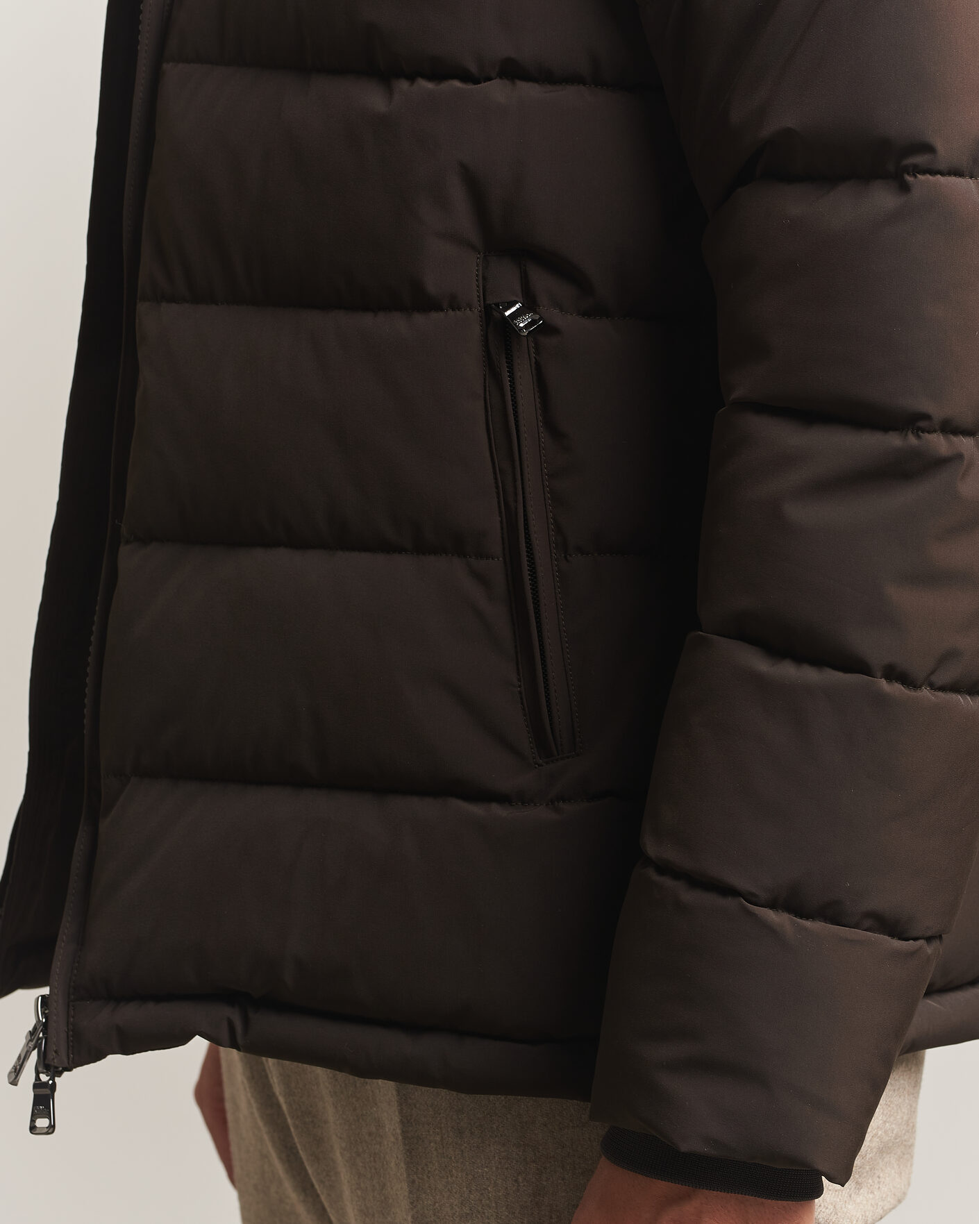 Hombres | Abrigos y chaquetas | Oscar Jacobson | Hooded Puffer Jacket Brown