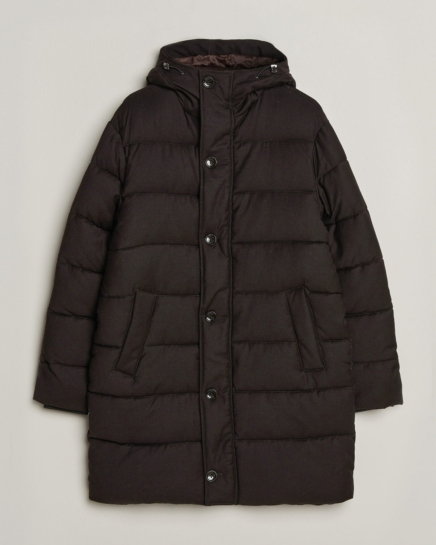 Hombres | Abrigos y chaquetas | Oscar Jacobson | Padded Flannel Parka Brown