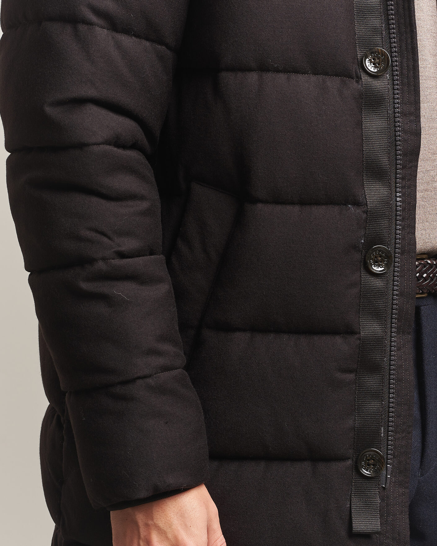 Hombres | Abrigos y chaquetas | Oscar Jacobson | Padded Flannel Parka Brown