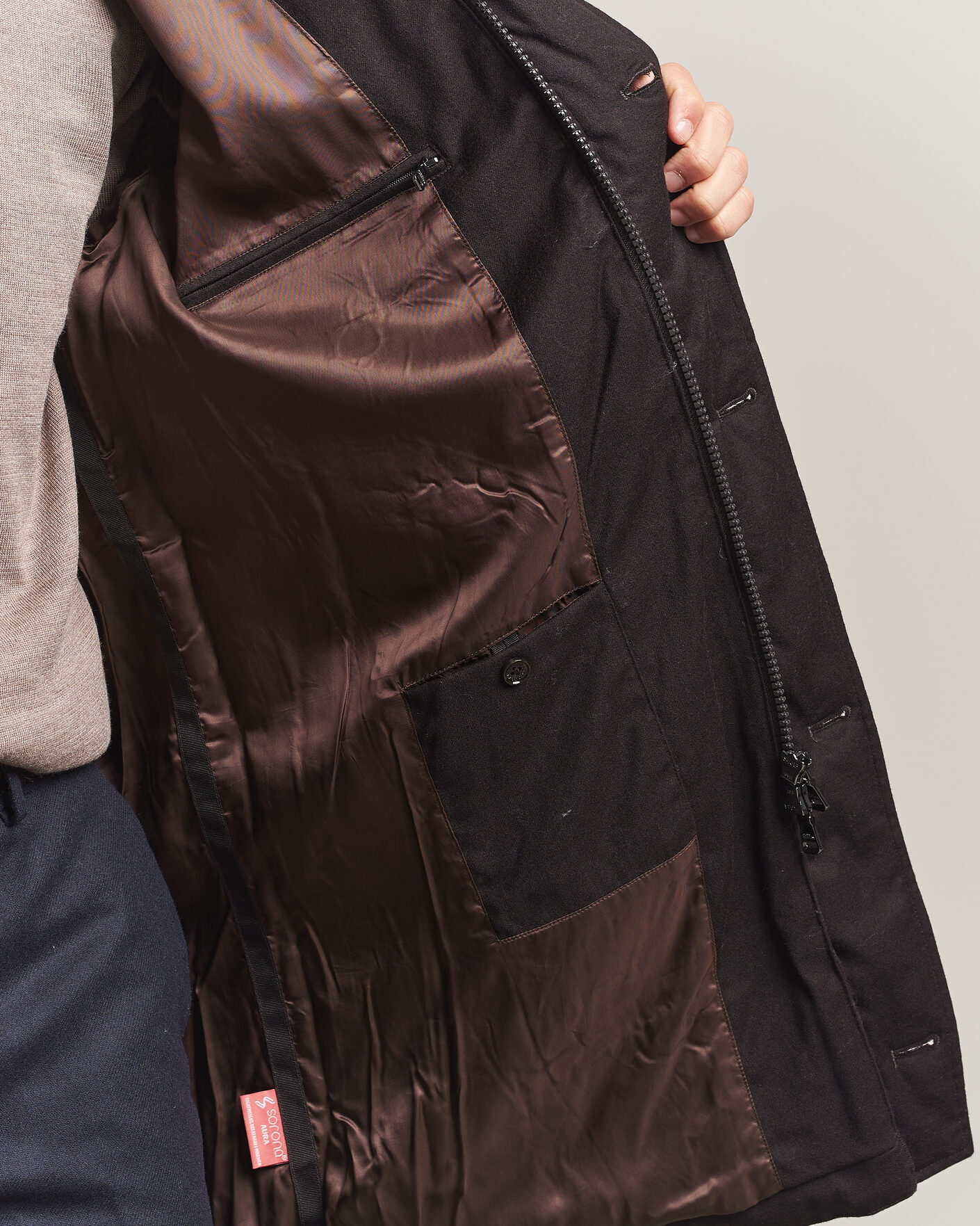 Hombres | Abrigos y chaquetas | Oscar Jacobson | Padded Flannel Parka Brown