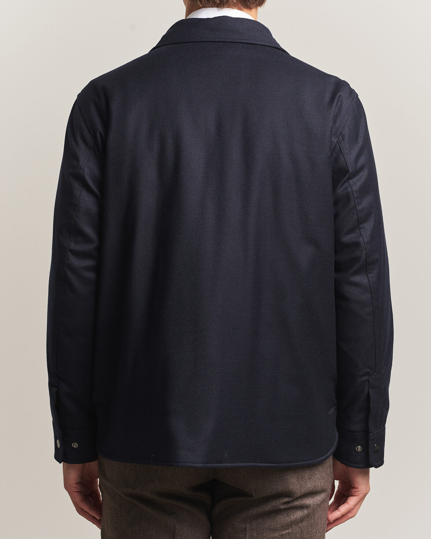 Hombres | Abrigos y chaquetas | Oscar Jacobson | Nylon/Wool Padded Shirt Jacket Navy