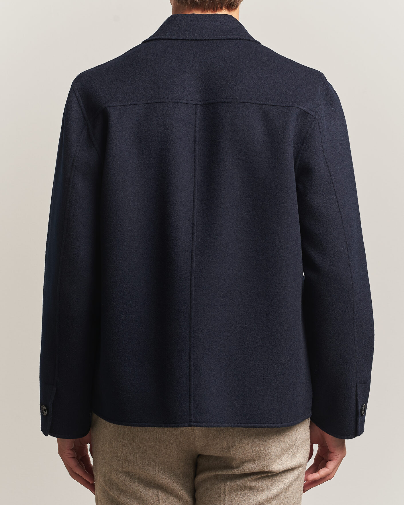 Hombres | Abrigos y chaquetas | Oscar Jacobson | Doublé Wool Shirt Jacket Navy