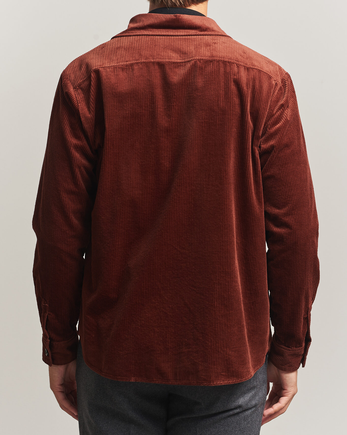 Hombres | Camisas | Oscar Jacobson | Magnus Cord Shirt Jacket Burgundy