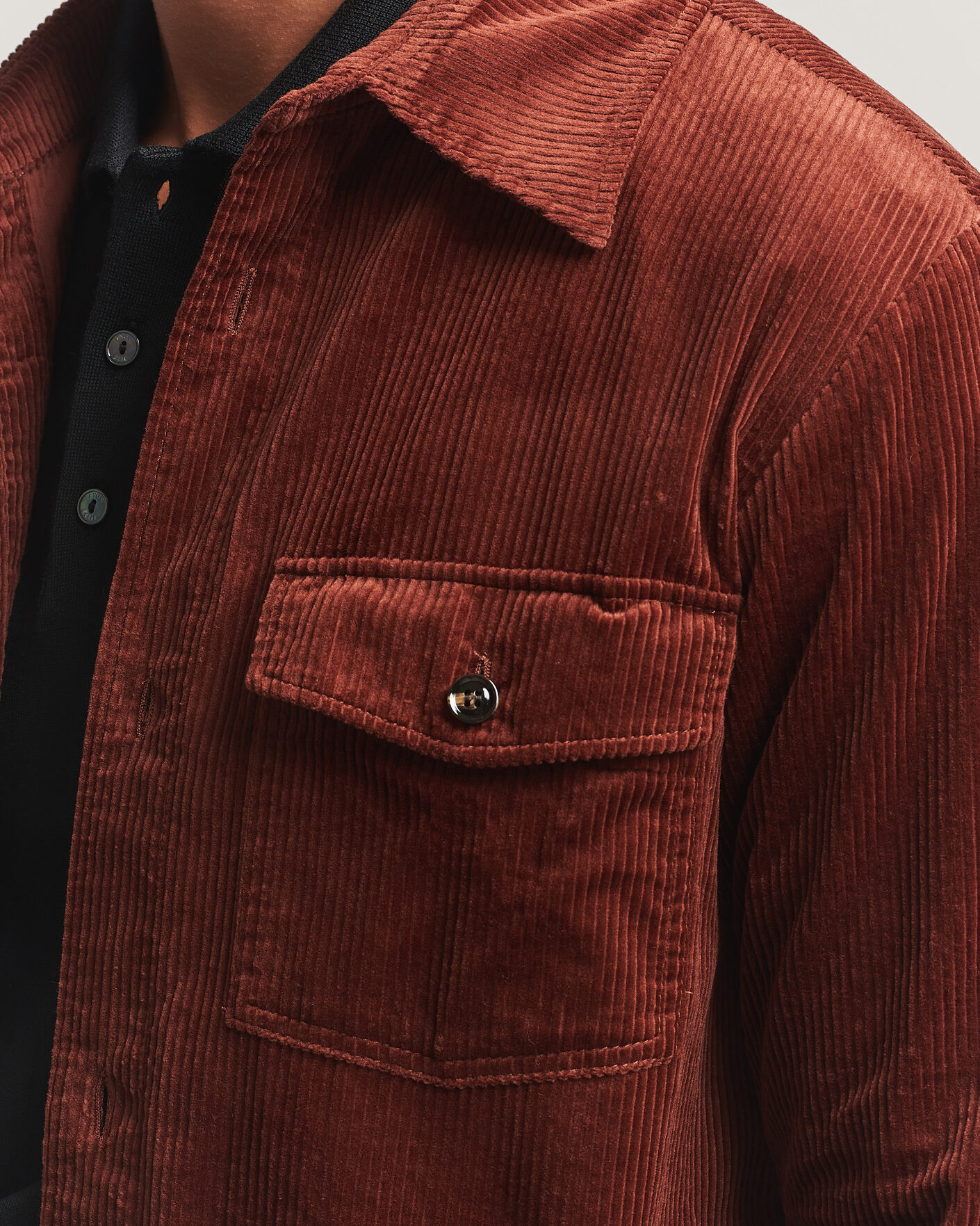 Hombres | Camisas | Oscar Jacobson | Magnus Cord Shirt Jacket Burgundy
