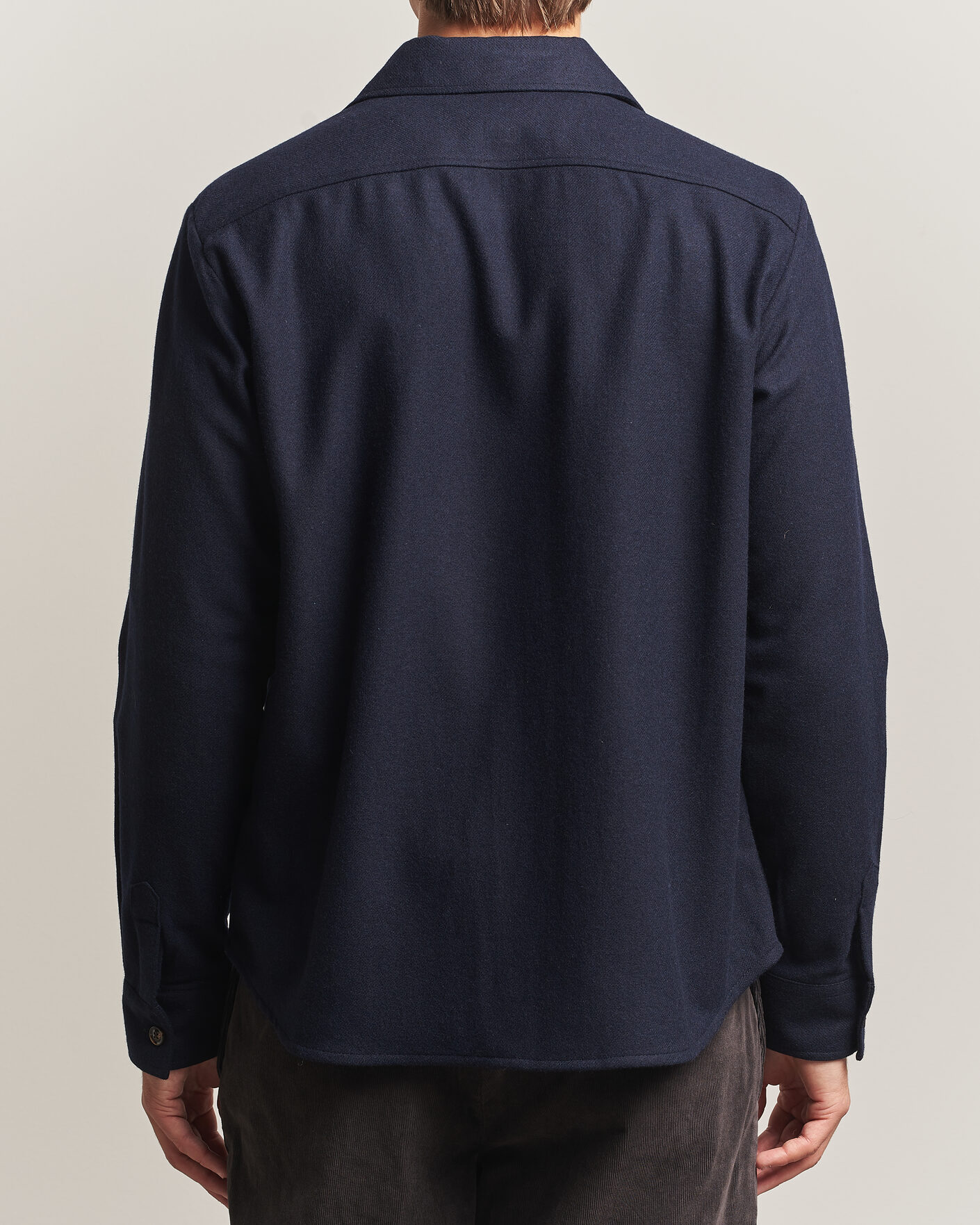 Hombres | Camisas | Oscar Jacobson | Magnus Wool Shirt Jacket Navy